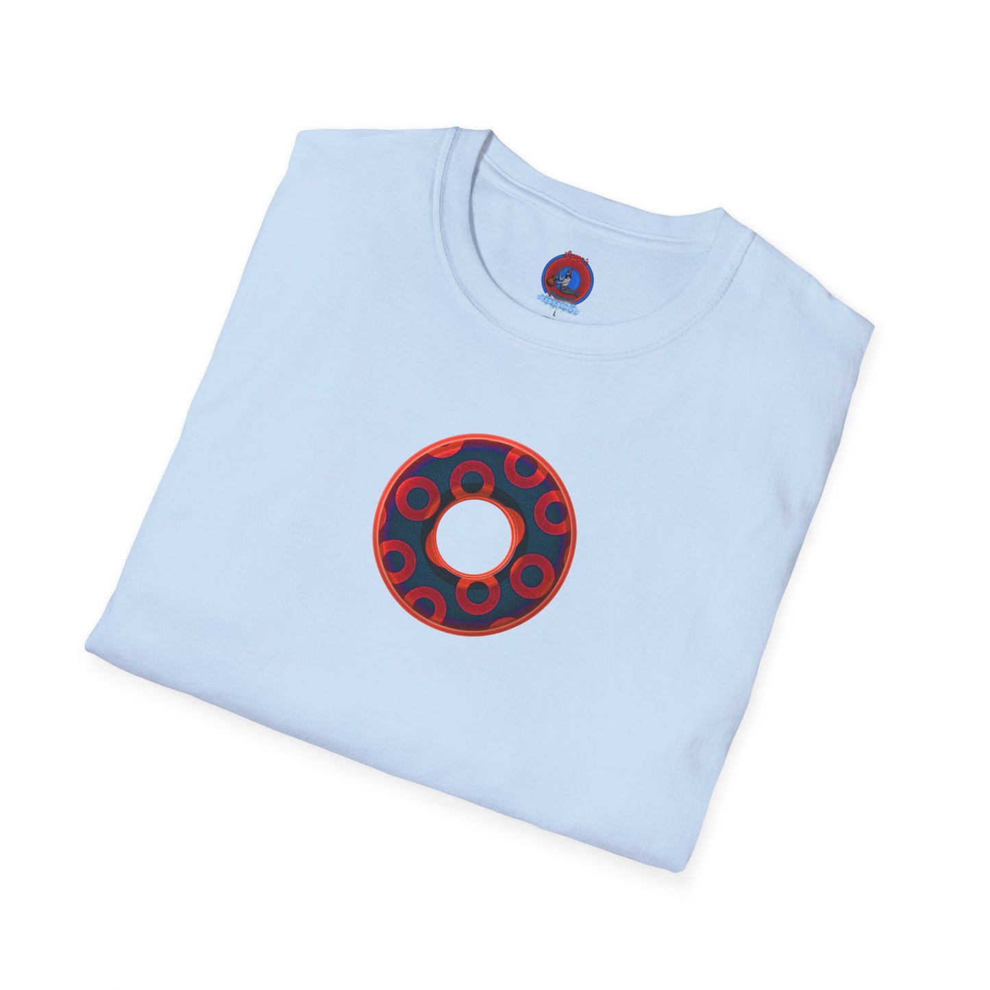 Plain Donuts/Unisex Soft-Style - "Plain Rustic Paradoxical Donuts" - red/navy blue donuts