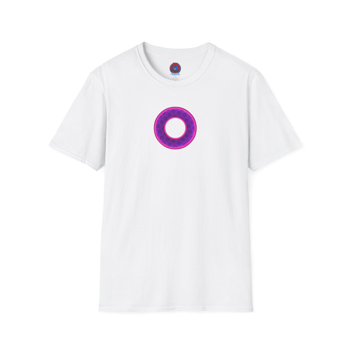 Plain Donuts/Unisex Soft-Style - "Plain Wide Mouthed Paradoxical Donuts" - dark purple/bright magenta donuts