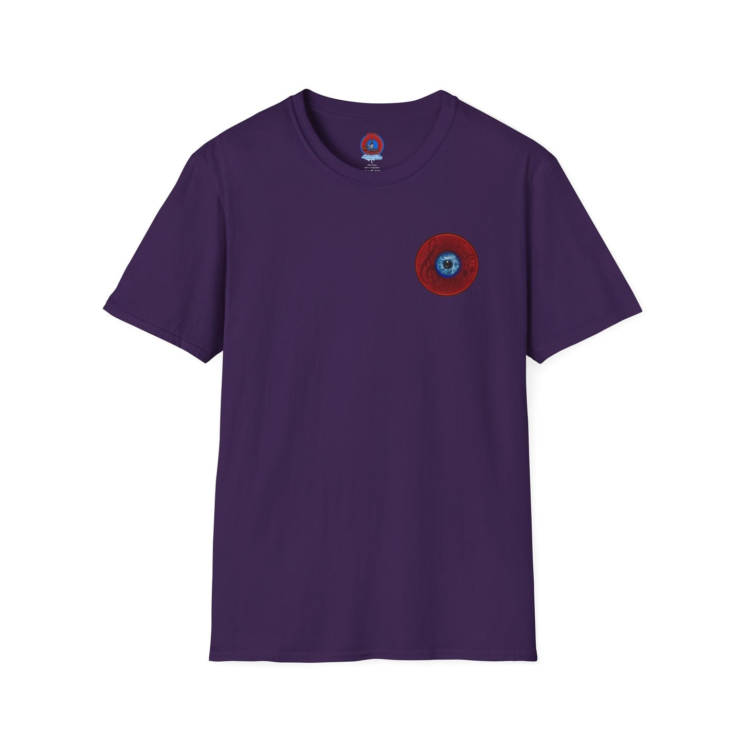 Classic Donut Tee - Unisex Soft-Style - "Peering through Your Opacity" - series 1.0 - red donut w/eye