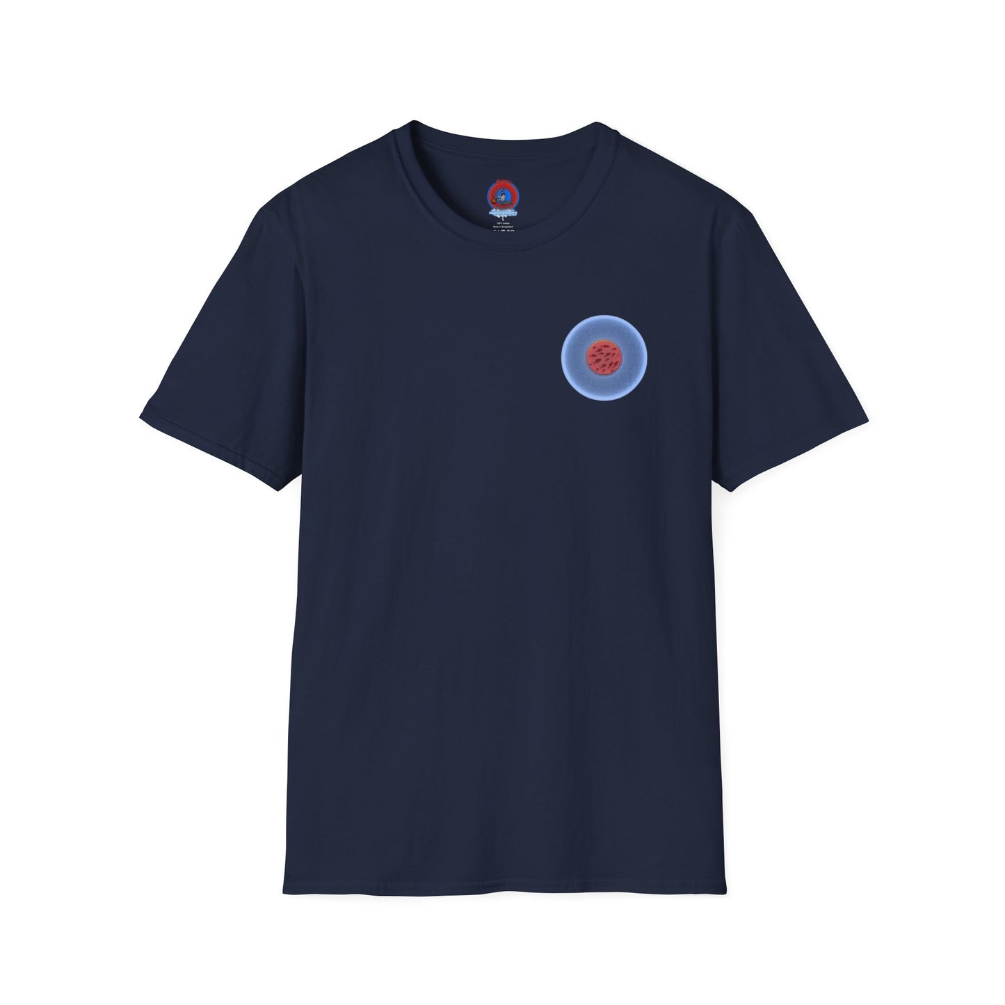 Classic Donut Tee - Unisex Soft-Style - "Swimming By" - variant 2 - blue phatty donut - series 1.0