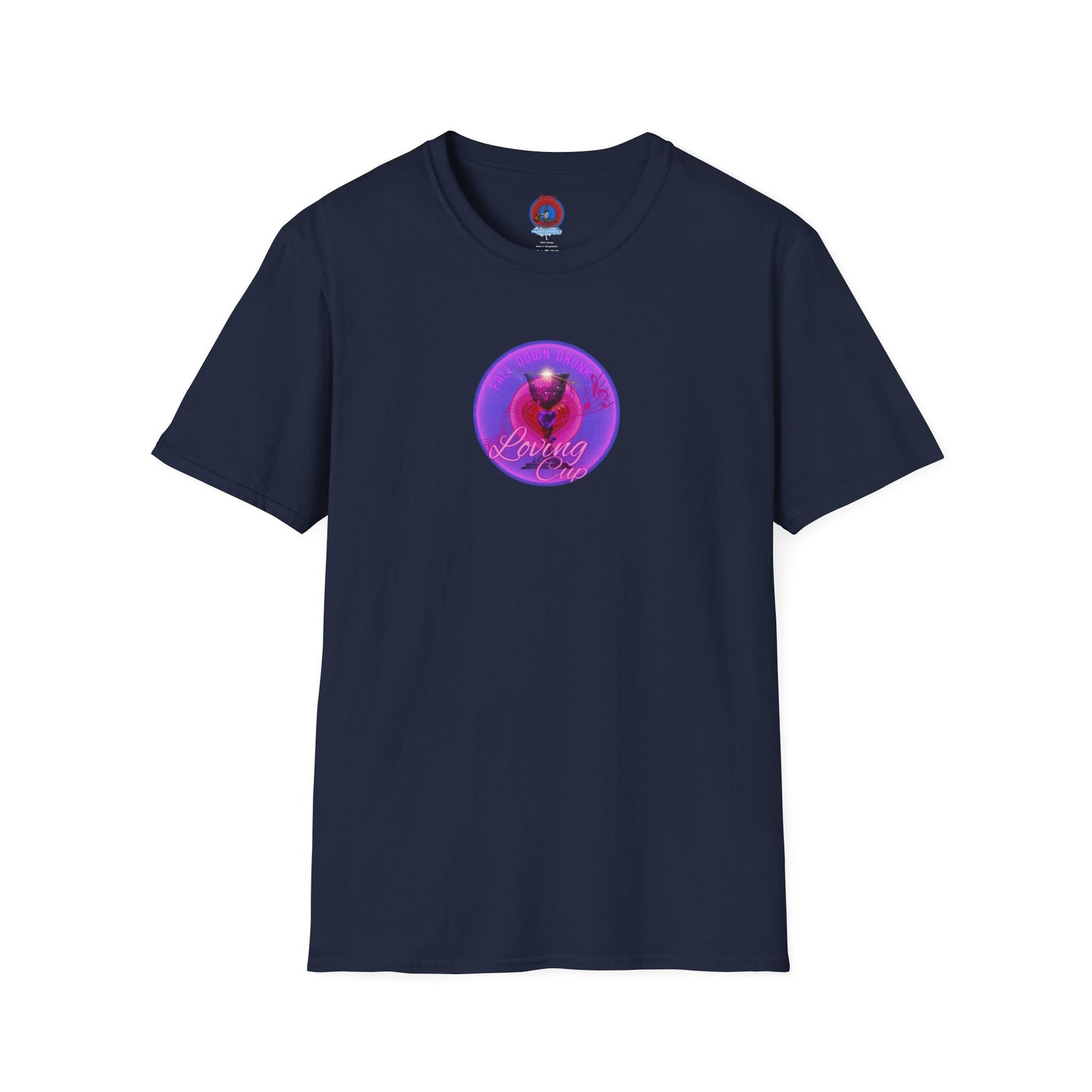 Classic Donut Tee - Unisex Soft-Style - "The Loving Donut' - vivid purple/magenta donut