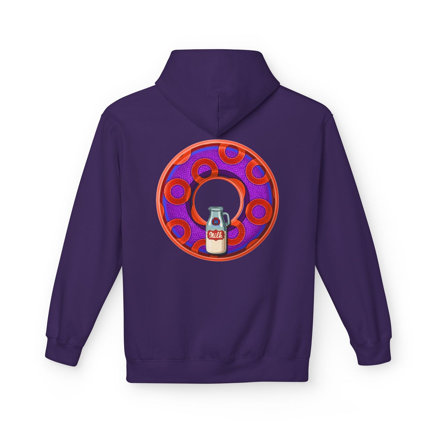 Fleece Harry Hoodies [Midweight Soft-style] - "Wooked Cream Dairy - YEMSG Donut" - blue/blue rustic paradox donut - variant 6