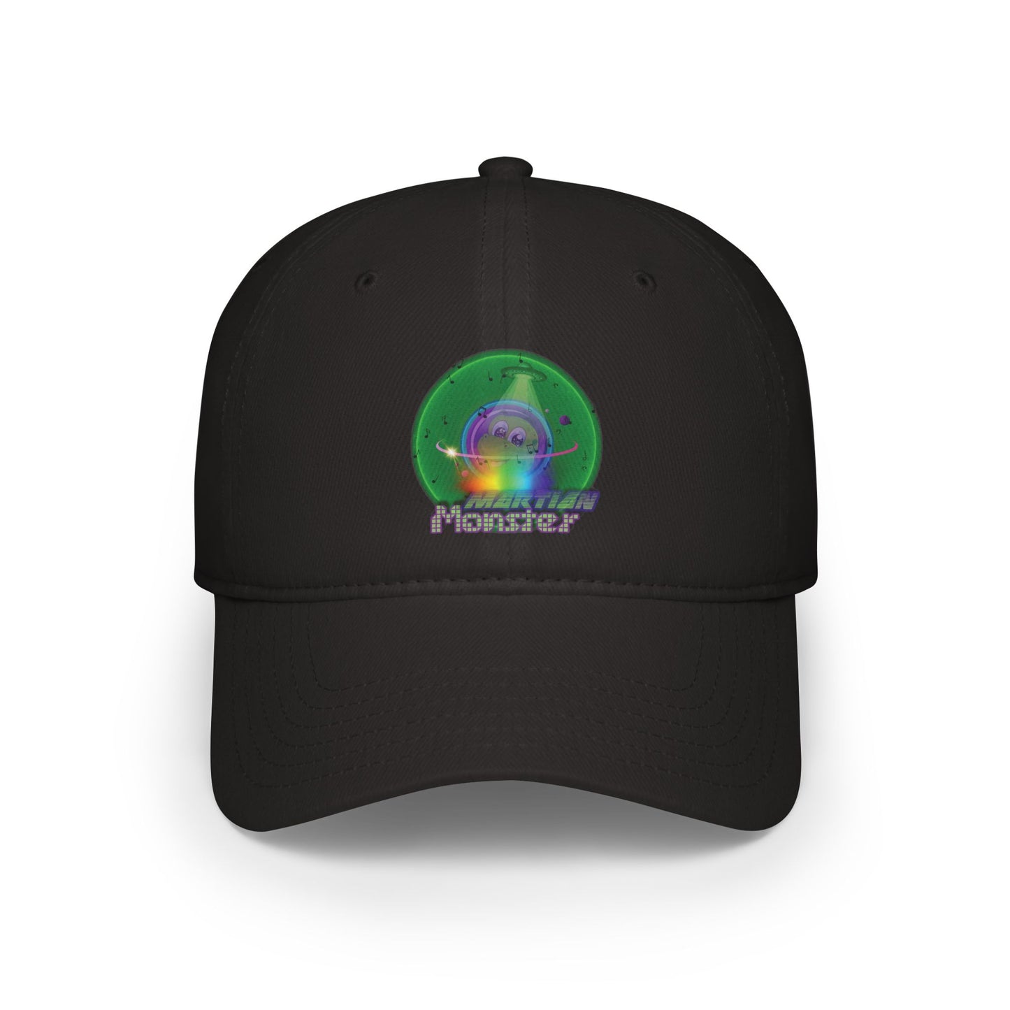 Lumpy Donut Baseball Cap - "My Phavorite Martian" - vivid green donut w/