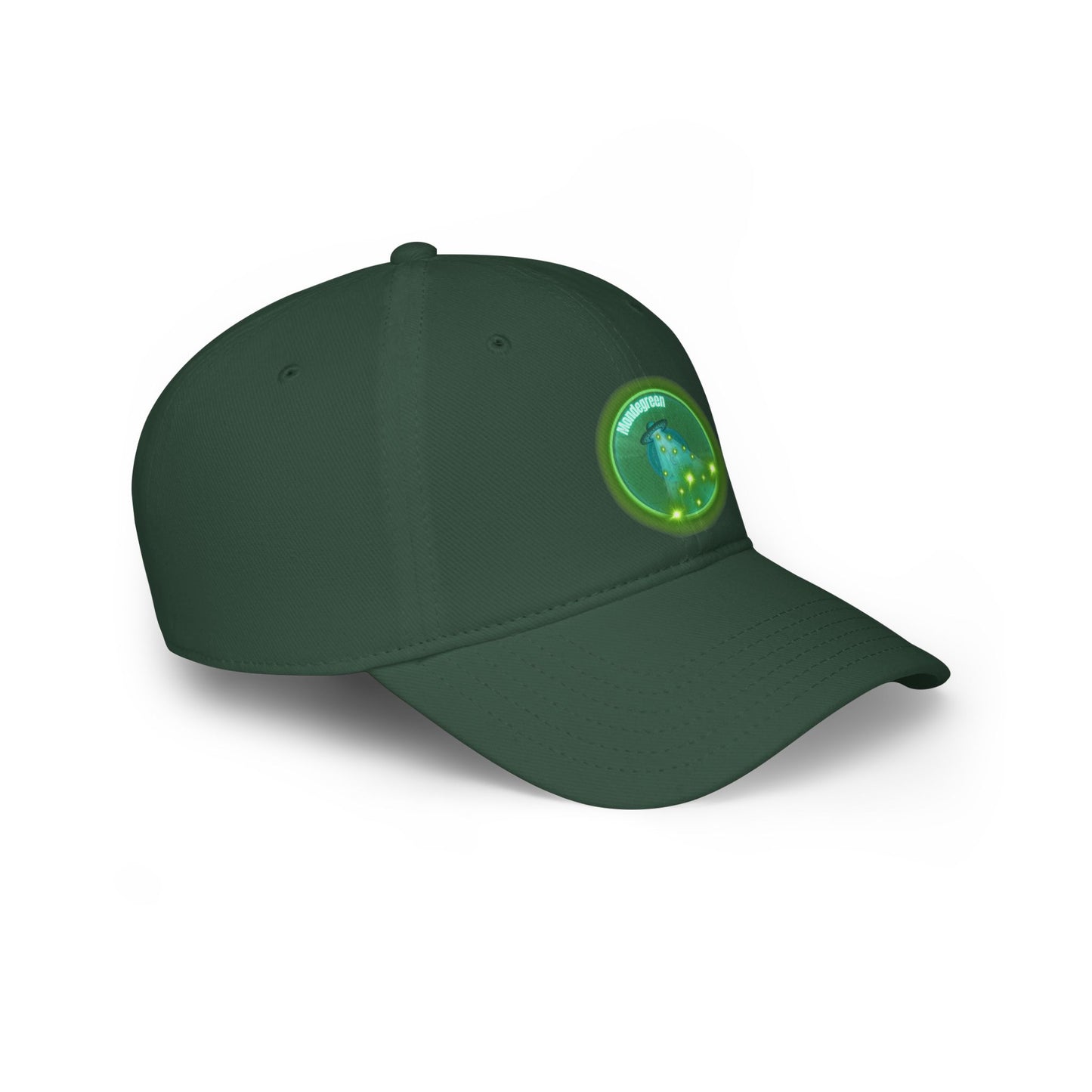 Lumpy Donut Baseball Cap - "Close Encounters of the Delaware Kind" - variant 1 - vivid green record donut w/