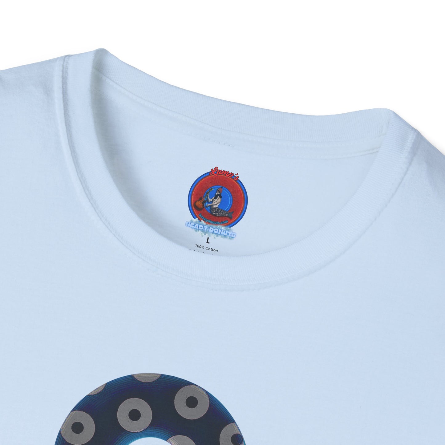 Plain Donuts/Unisex Soft-Style - "Plain Blimpy Paradoxical Donuts" - dark blue/off-white donuts