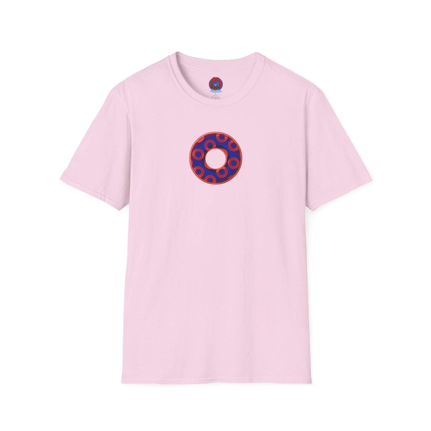 Plain Donuts/Unisex Soft-Style - "Plain Rustic Paradoxical Donuts" - red/ blue donuts