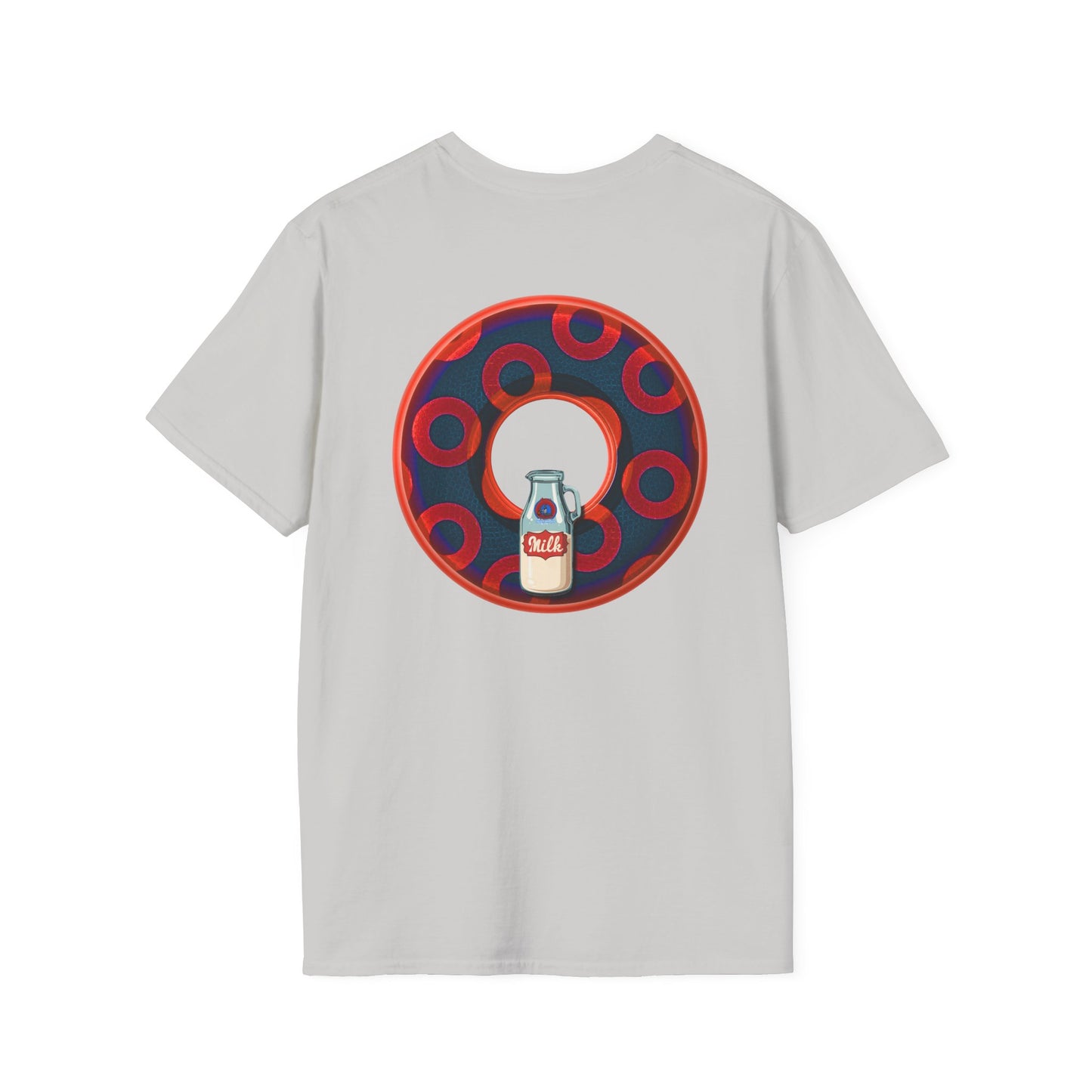 Classic Donut Tee - Unisex Soft-Style - "Wooked Cream - YEMSG Donut " -purple/red rustic paradox donut - variant 3