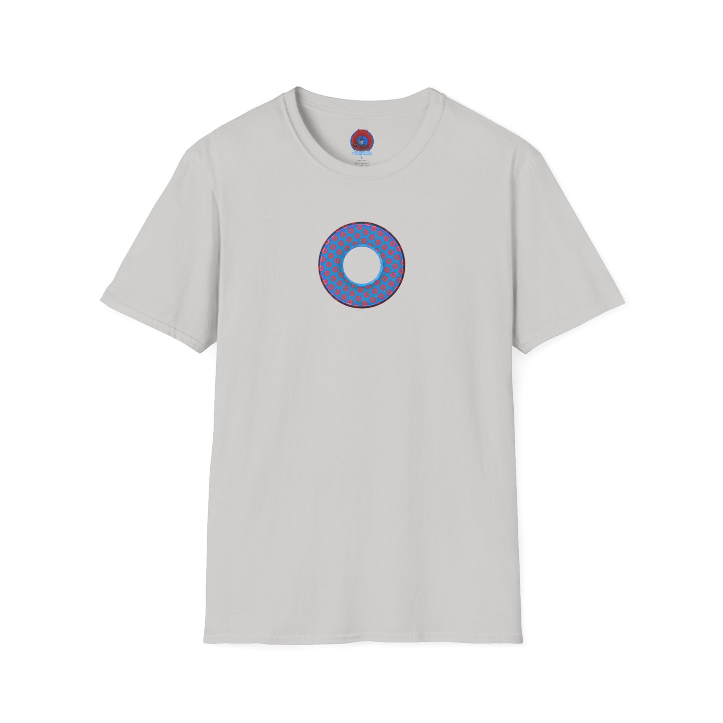 Plain Donuts/Unisex Soft-Style - "Plain Electric Paradoxical Donuts" - royal blue/red donuts