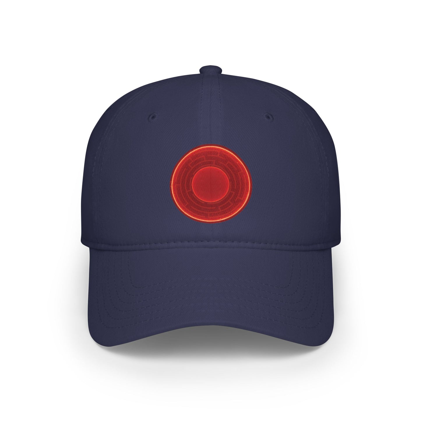 Lumpy Donut Baseball Cap - "The Amazing Donut Cap" - variant 2 - vivid red donut w/