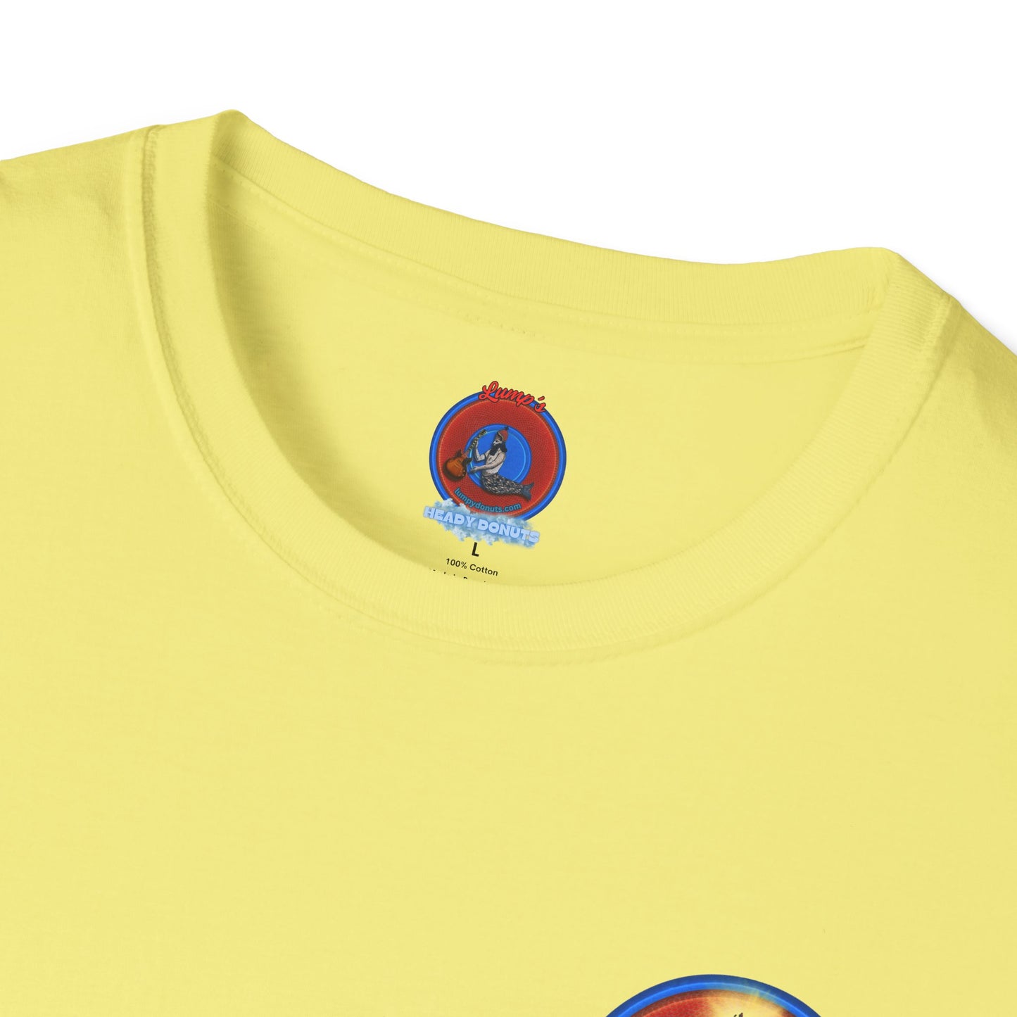 Classic Donut Tee - Unisex Soft-Style - "It's Always Phishmas in Philly" - rustic red/blue donut