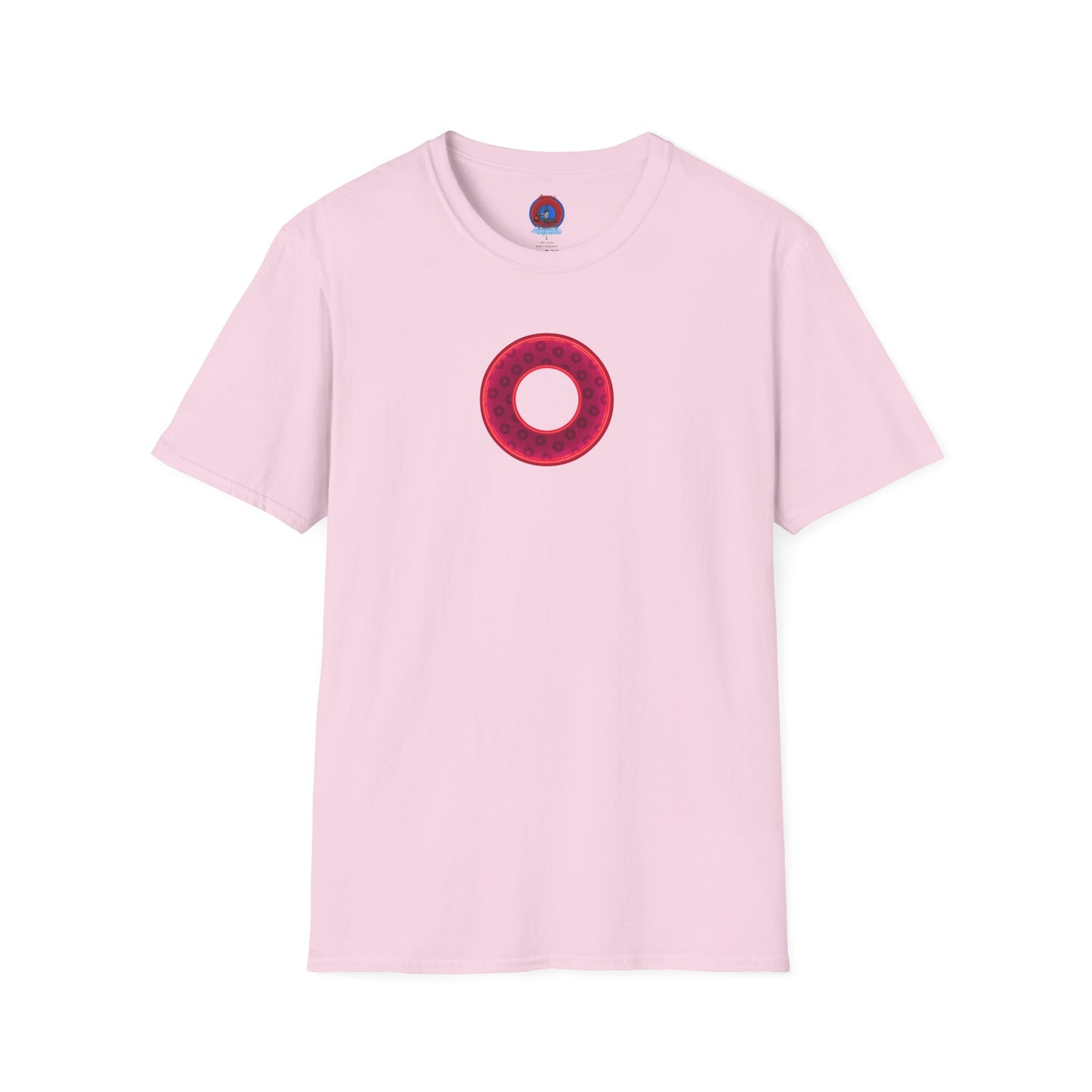 Plain Donuts/Unisex Soft-Style - "Plain Wide Mouthed Paradoxical Donuts" - dark red/bright red donuts