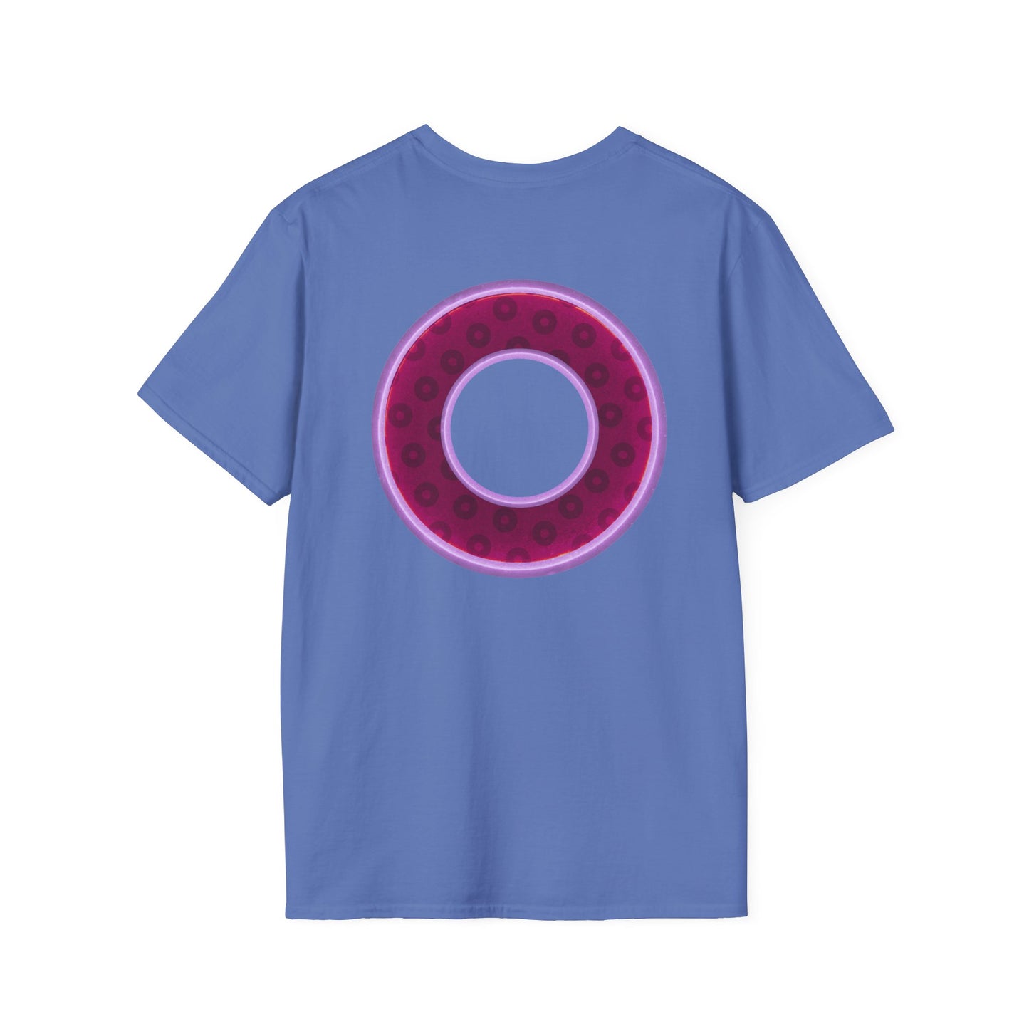 Plain Donuts/Unisex Soft-Style - "Plain Wide Mouthed Paradoxical Donuts" - red-purple/light purple donuts