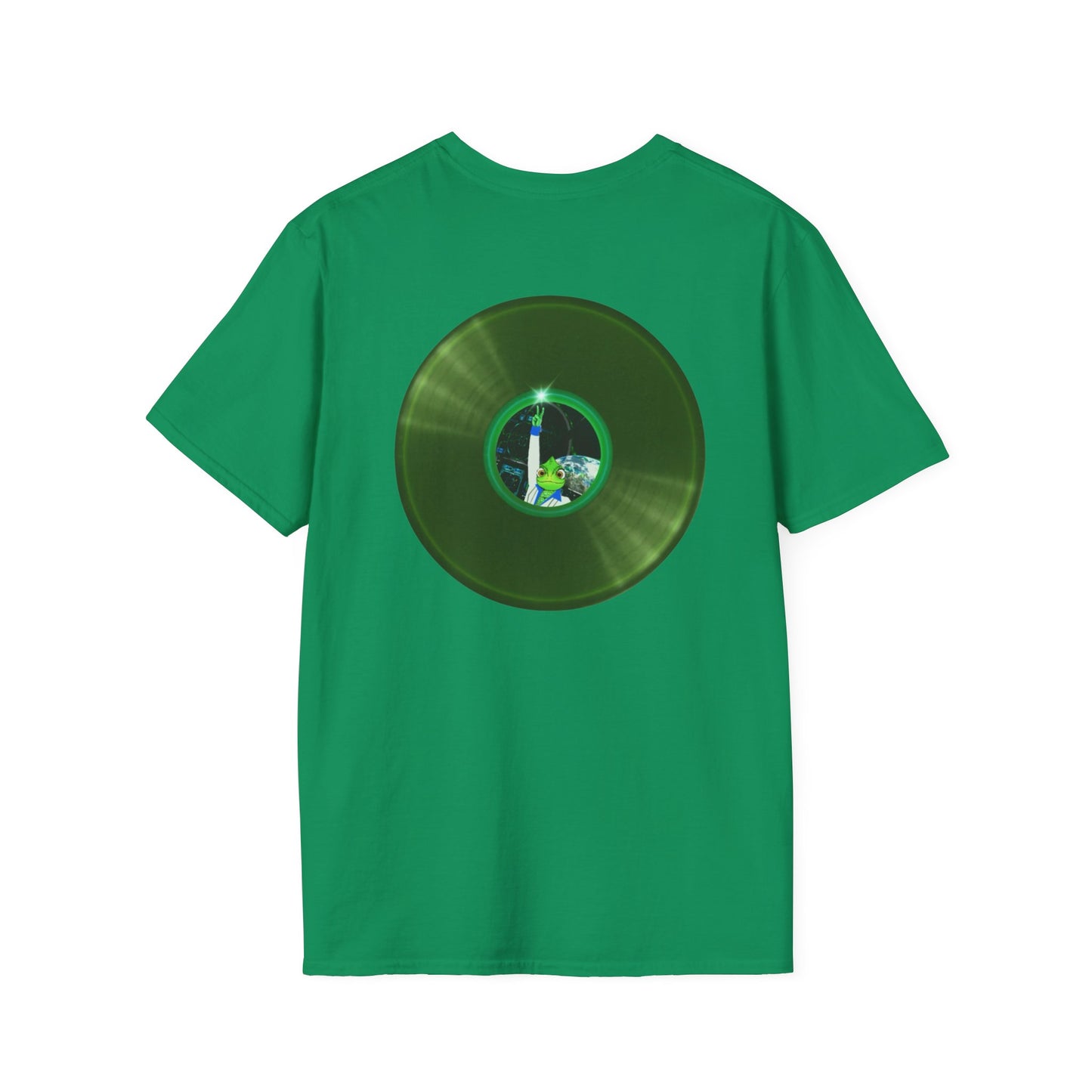 Classic Donut Tee - Unisex Soft-Style - "Rutherford's Staying Alive" - series 1.0 - variant 2 - green donut
