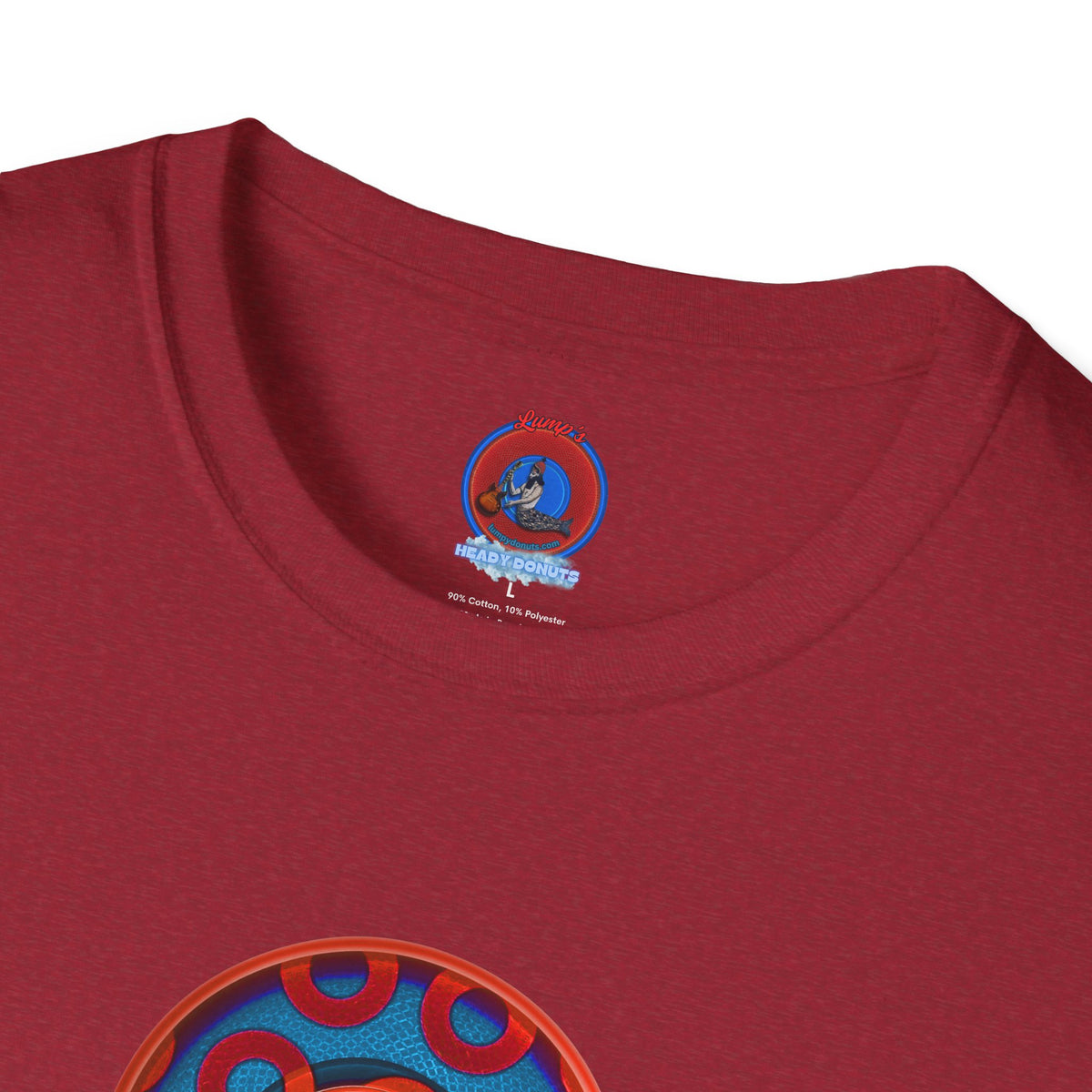 Classic Donut Tee - Unisex Soft-Style - "We All Scream It's ICE Cream" - blue/red rustic paradox donut