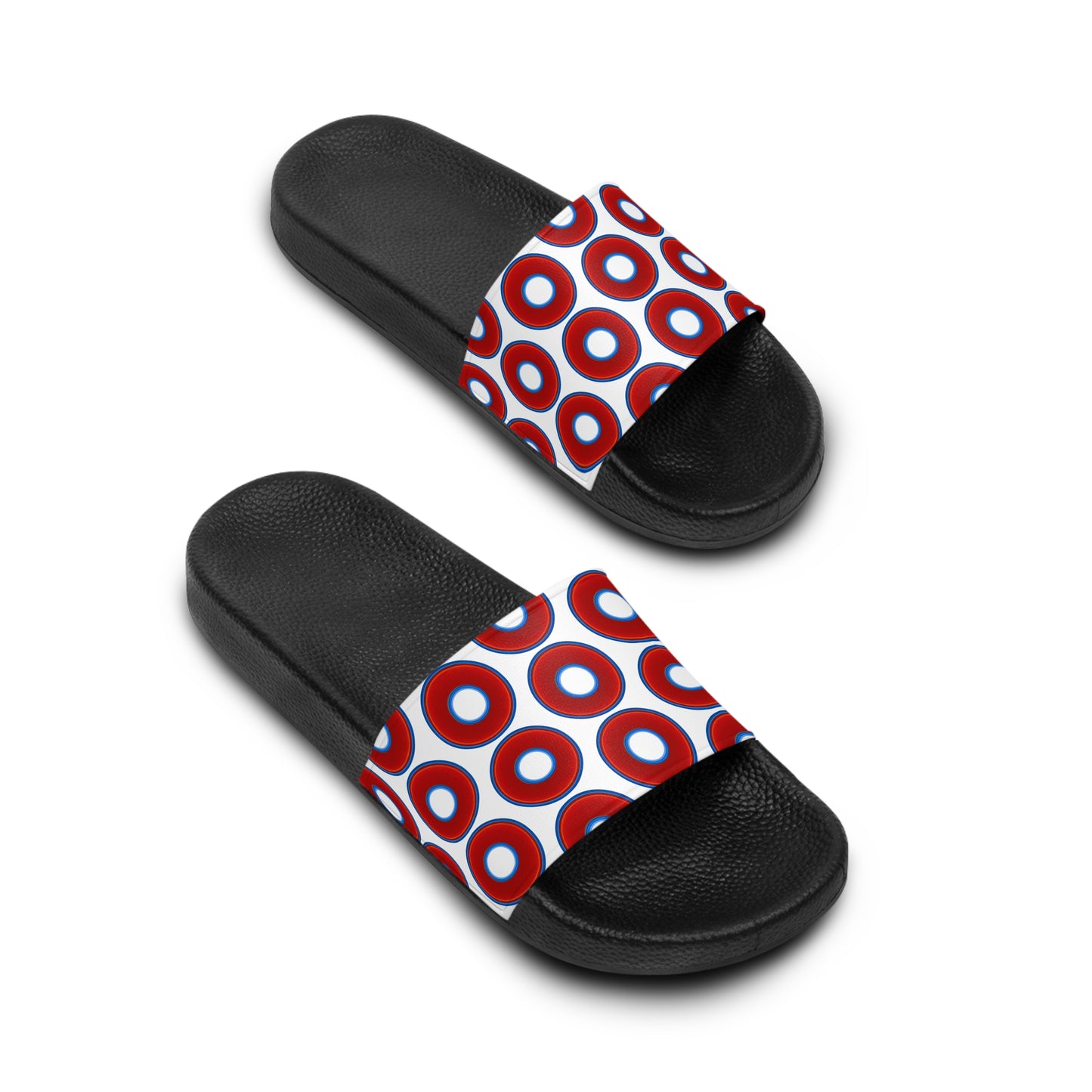 Lumpy Sandals - slip-ons - red vivid donuts w/white background