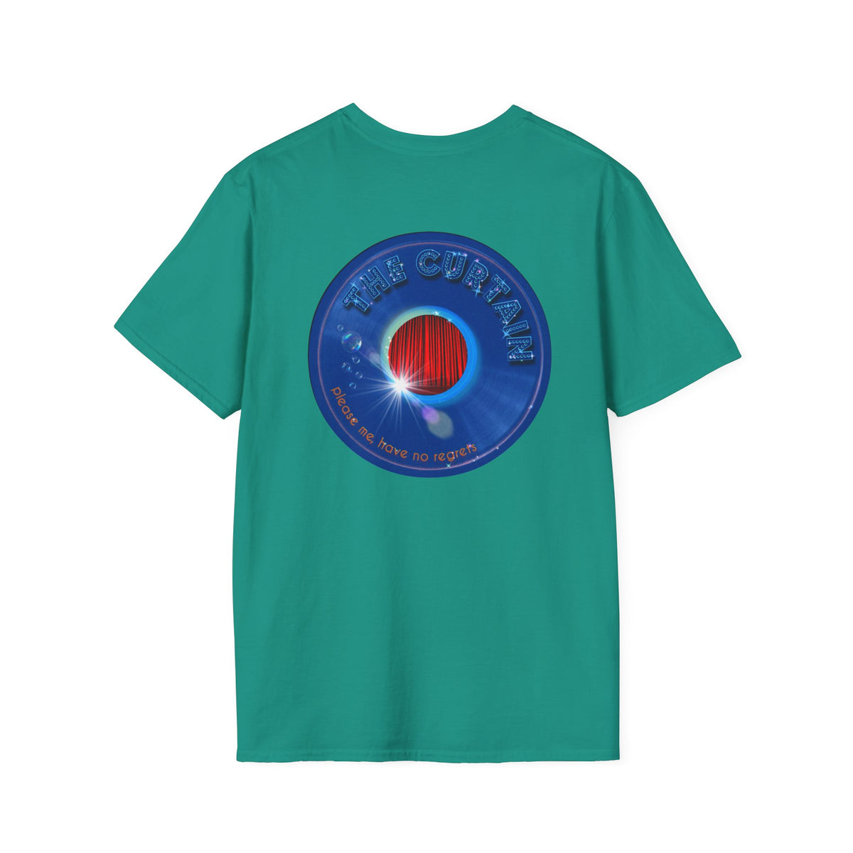 Classic Donut Tee - Unisex Soft-Style - "The Donut Without" - series 1.0  - variant 1 - vivid blue record donut