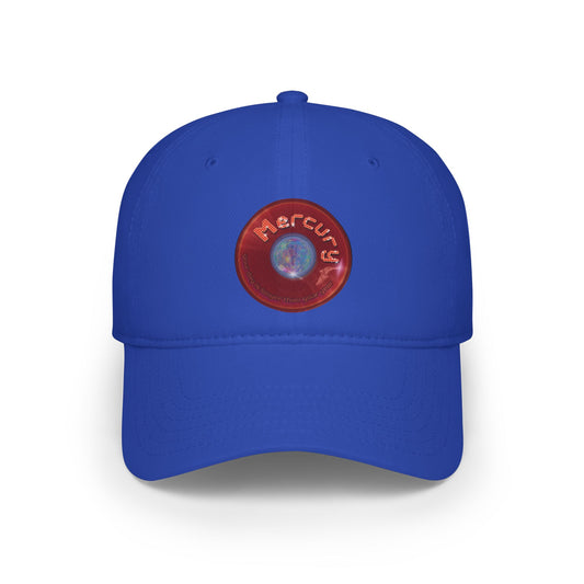 Lumpy Donut Baseball Cap - "Donut of the Gods" - variant 4 - vivid red record donut w/
