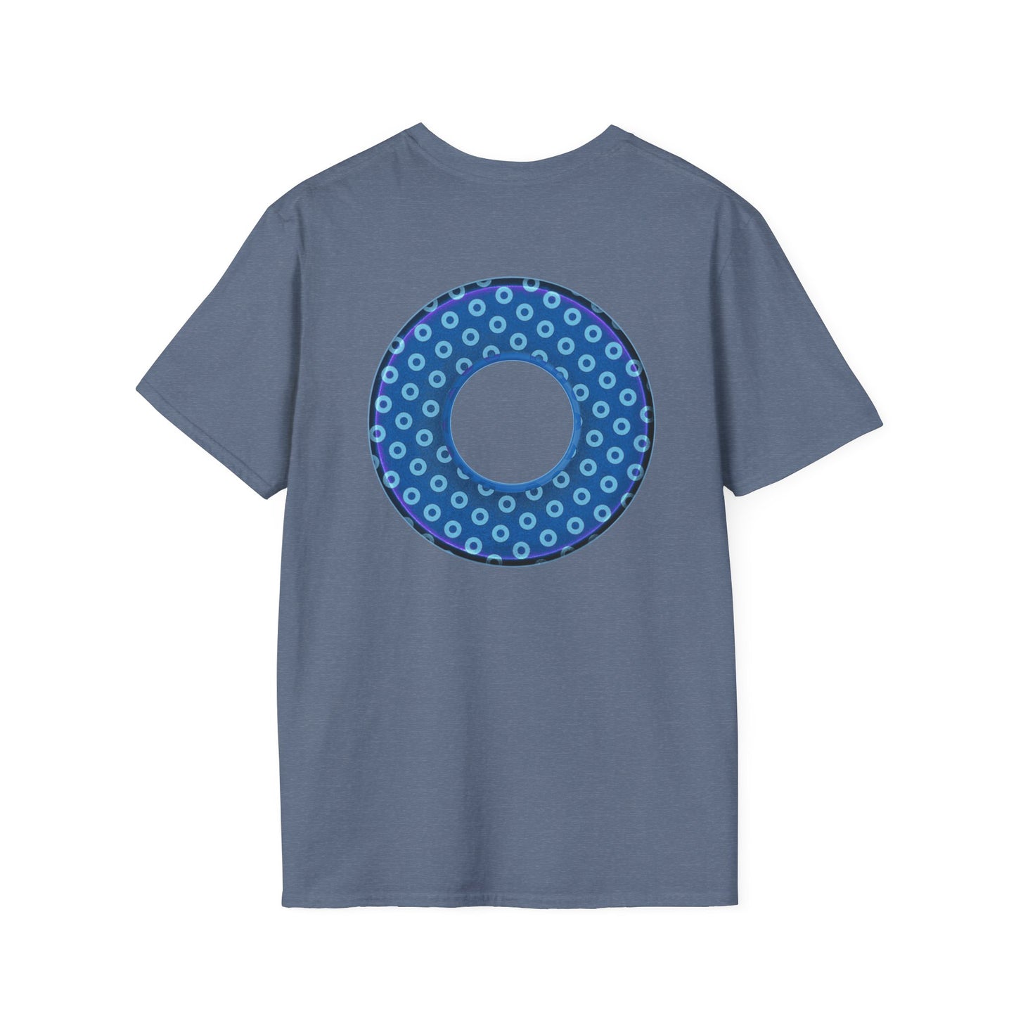 Plain Donuts/Unisex Soft-Style - "Plain Electric Paradoxical Donuts" - light blue/dark blue donuts