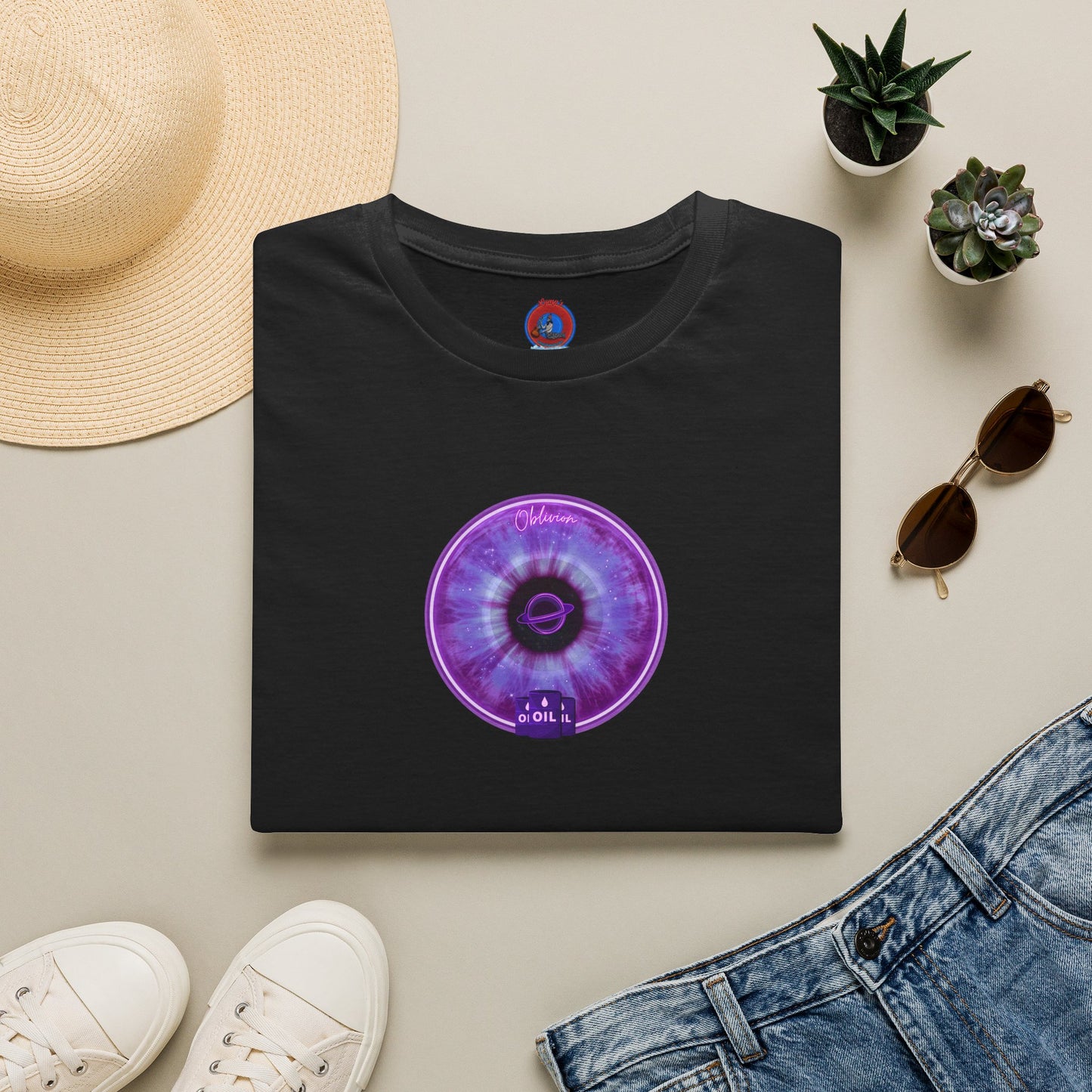Classic Donut Tee - Unisex Soft-Style - "The Oblivious Donut" - purple idonut