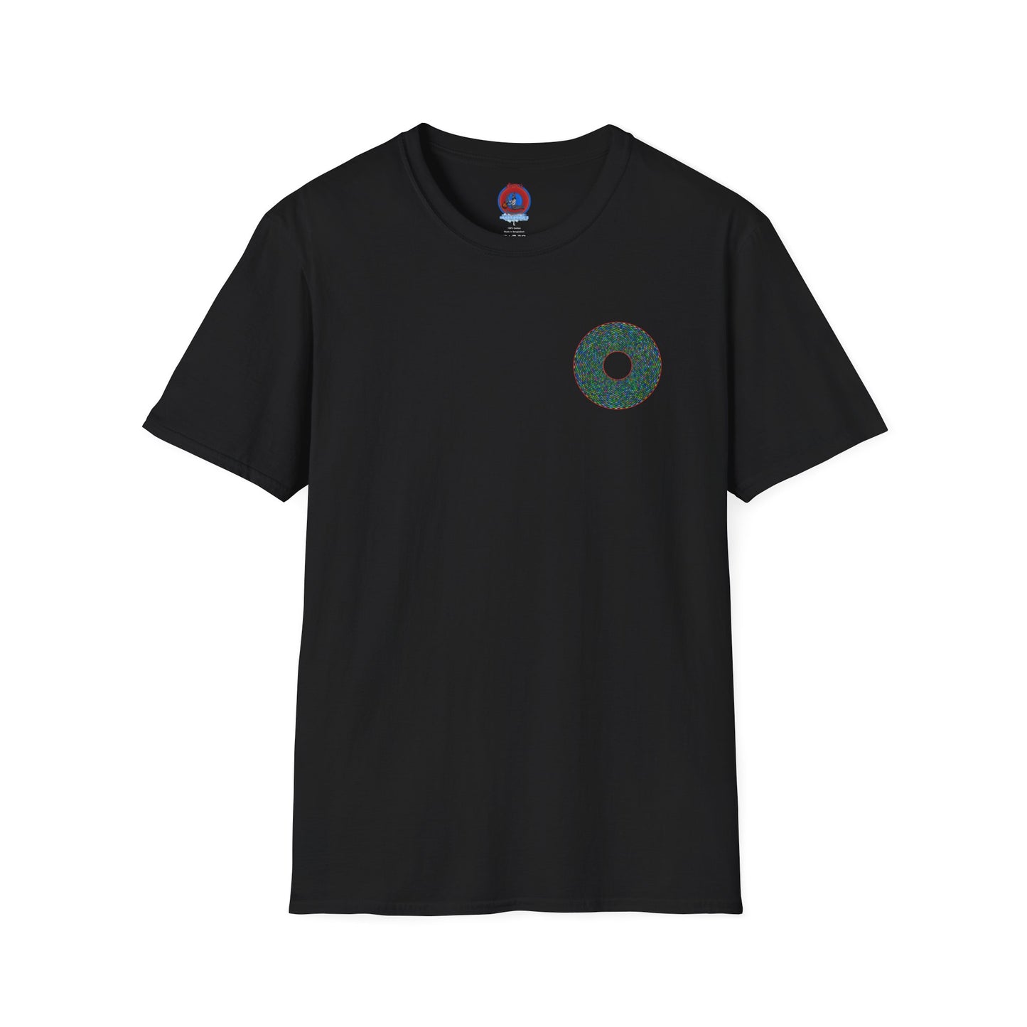 Donut Classic Donut Tee - Unisex Soft-Style - "The Pixilated Donut" - series 1.0 - multi-color donut