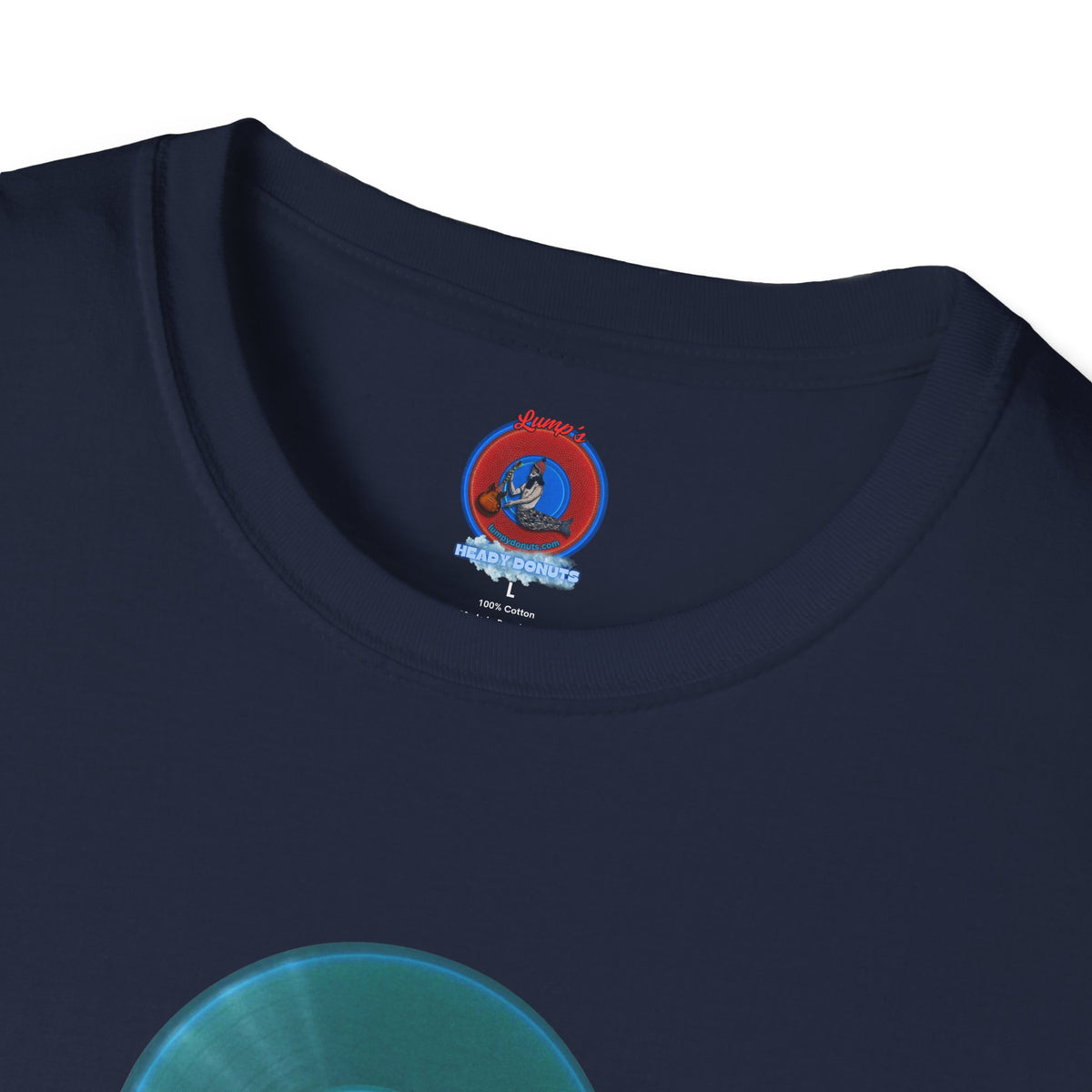 Classic Donut Tee - Unisex Soft-Style - "Bathtub Fun" - dark aquamarine donut