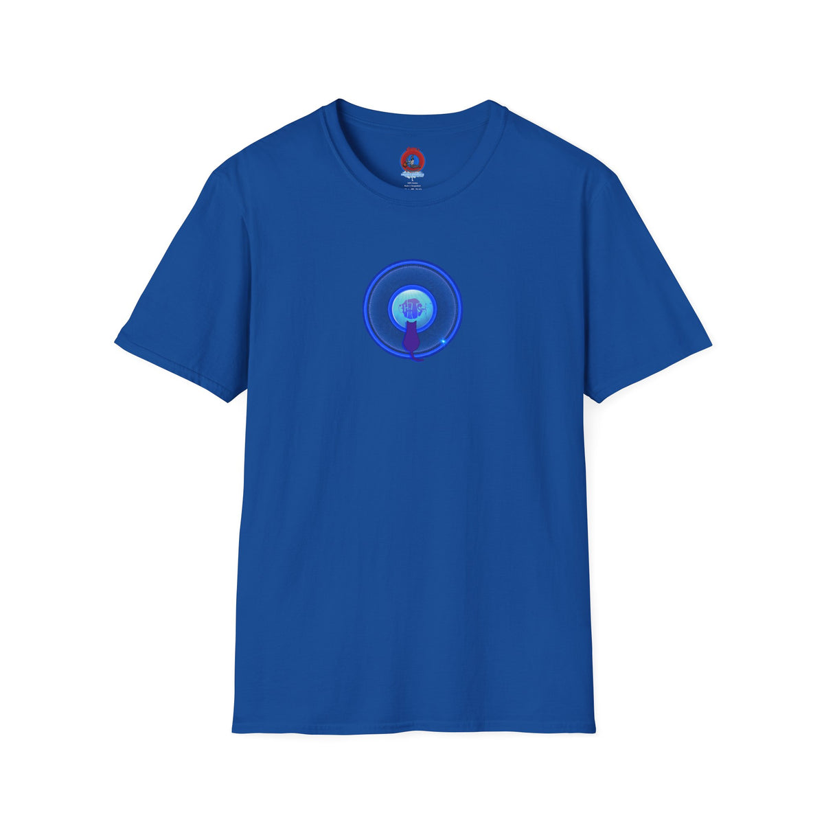 Classic Donut Tee - Unisex Soft-Style - "Cats: The Donut" - rustic blue/blue donut - variant 2