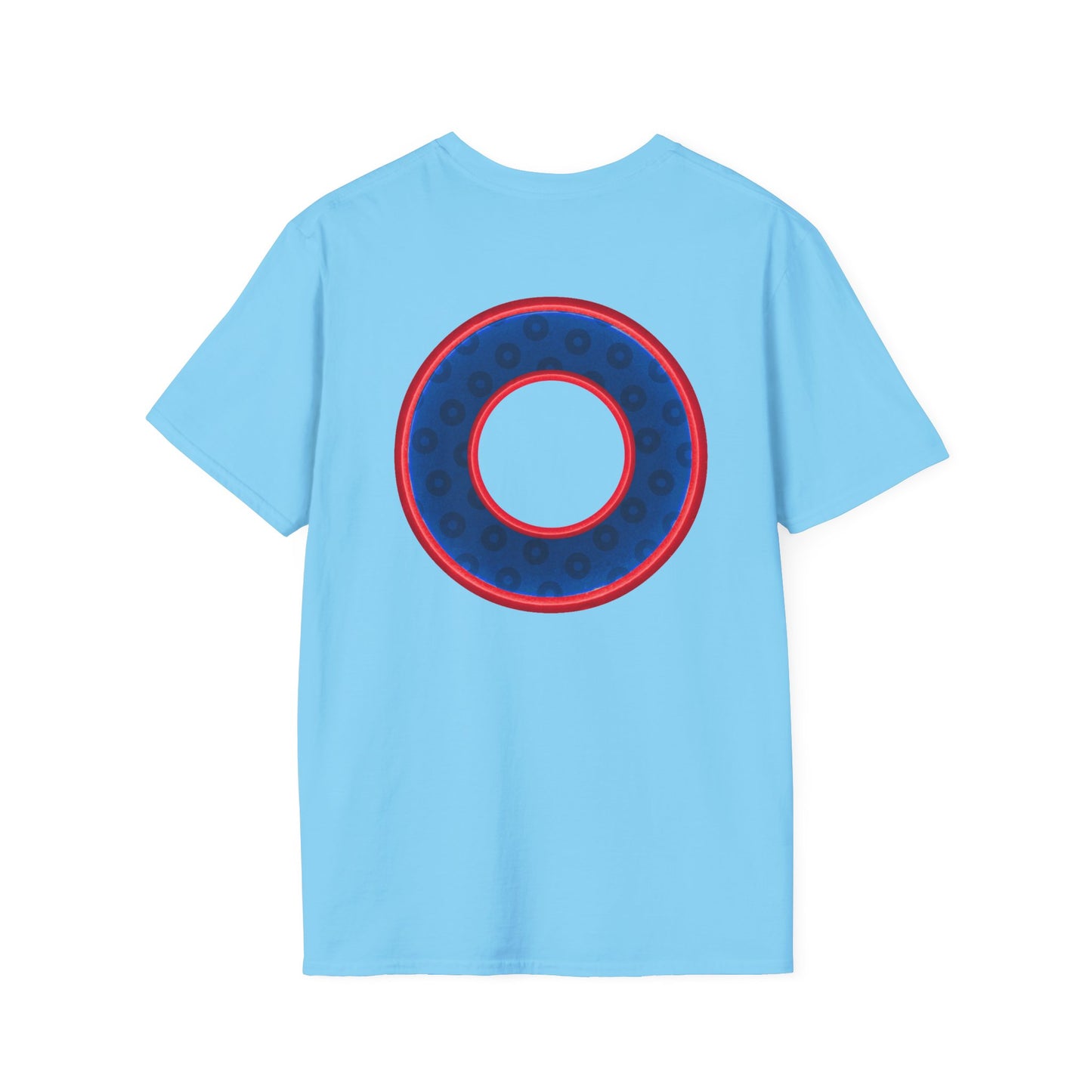 Plain Donuts/Unisex Soft-Style - "Plain Wide Mouthed Paradoxical Donuts" - dark blue/red donuts