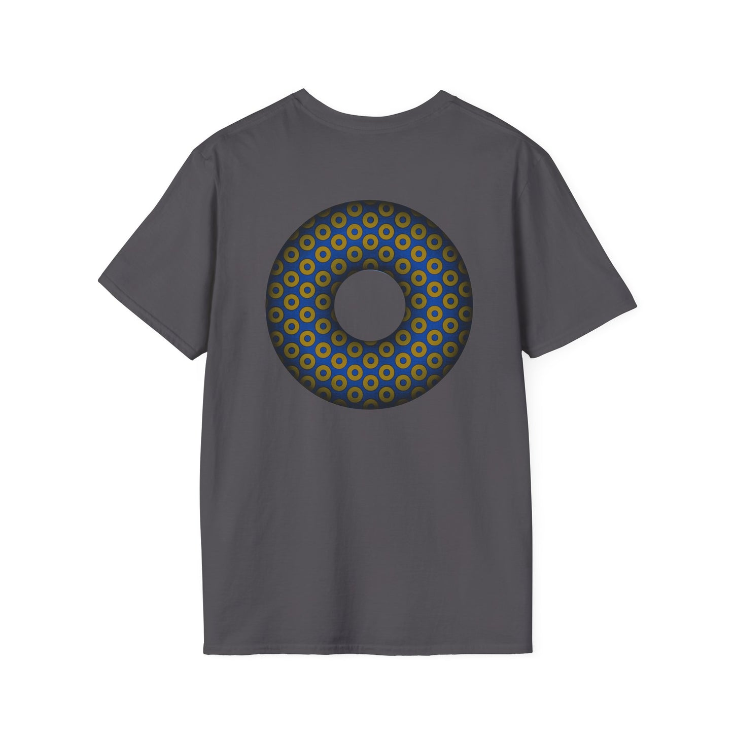 Plain Donuts/Unisex Soft-Style - "Plain Paradoxical Grided Donuts" - bronze/dark blue donuts