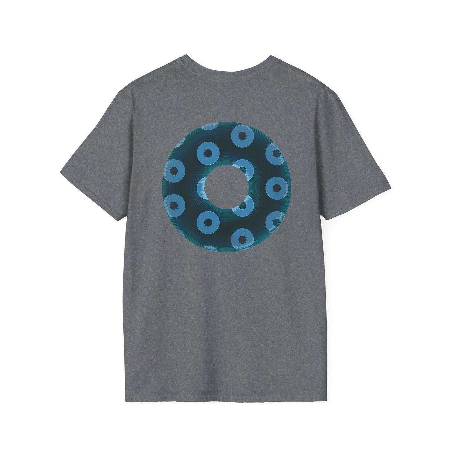 Plain Donuts/Unisex Soft-Style - "Plain Blimpy Paradoxical Donuts" - dark teal/light blue donuts