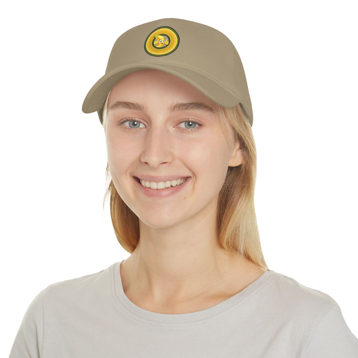 Lumpy Donut Baseball Cap - "This Donut Hat is Bananas" - variant 2 - rustic golden donut w/