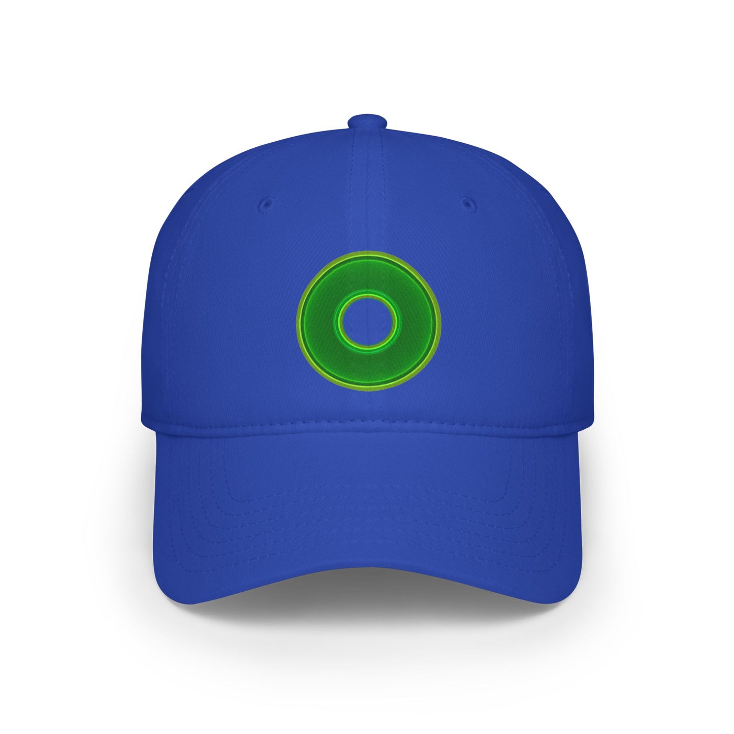 Lumpy Donut Baseball Cap - "Plain [Mary] Jane" - vivid green donut w/