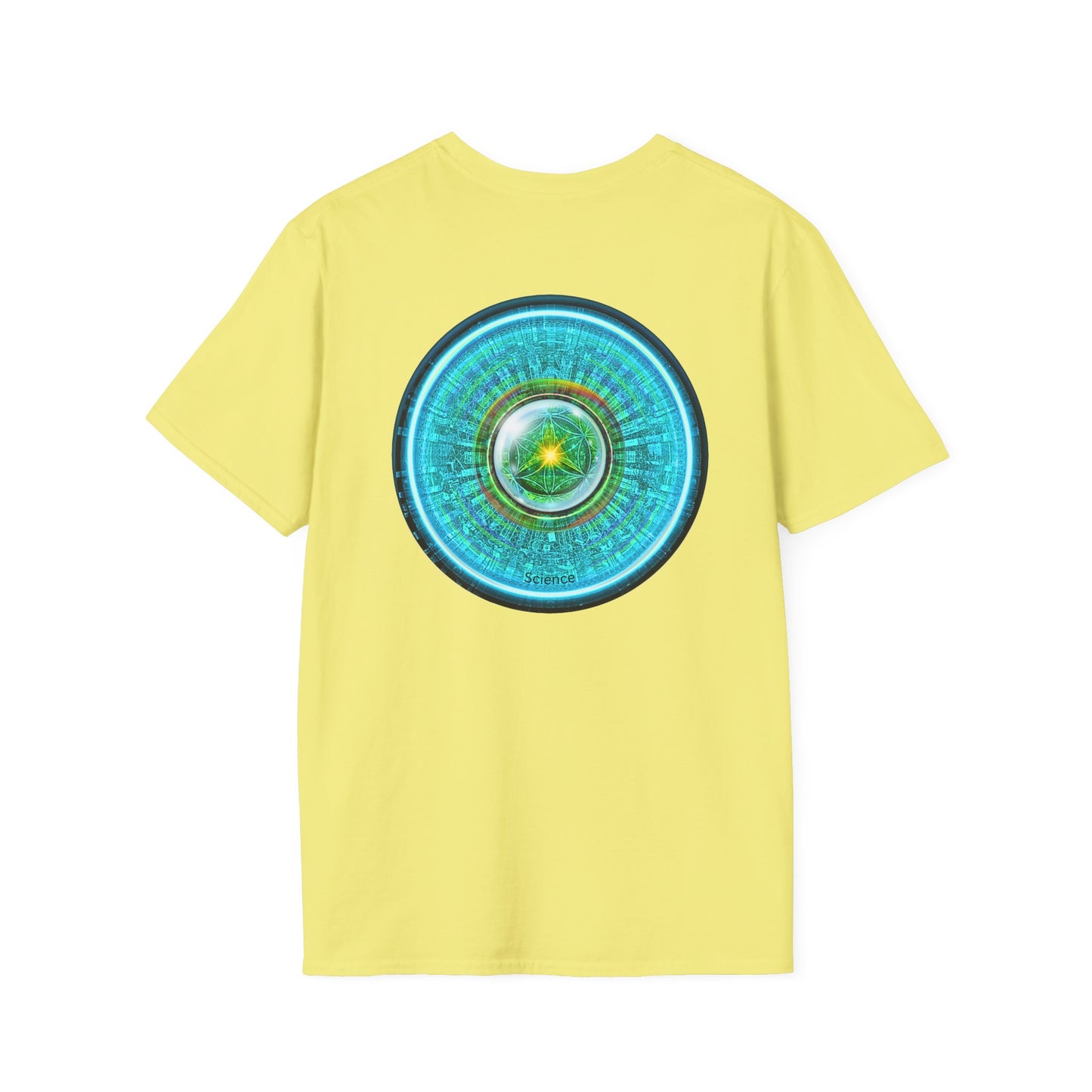 Classic Donut Tee - Unisex Soft-Style - "Donut of Life Tee" - vivid turquoise tube donut - variant 2