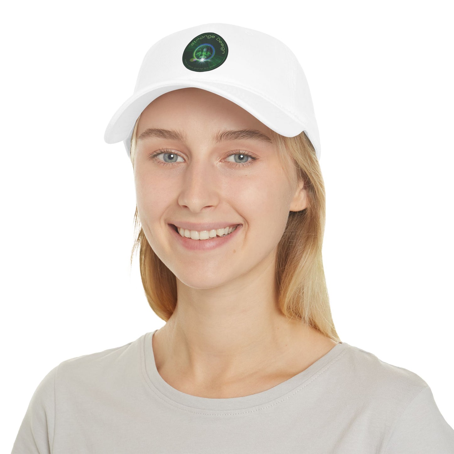 Lumpy Donut Baseball Cap - "The Strangely Designed Donut Cap" - vivid green record donut w/