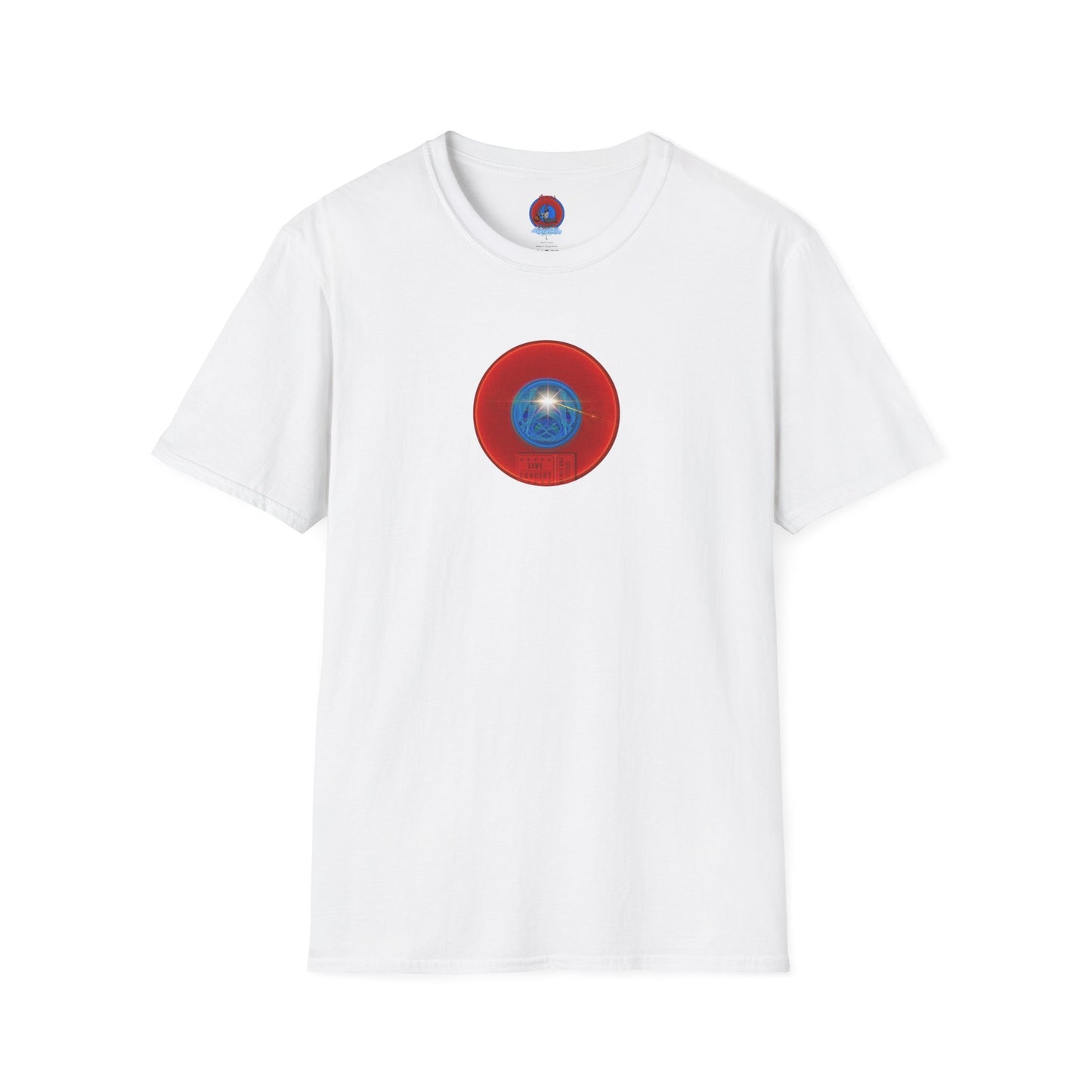 Classic Donut Tee - Unisex Soft-Style - "Golgi Donuts" - vivid red donut - variant 1