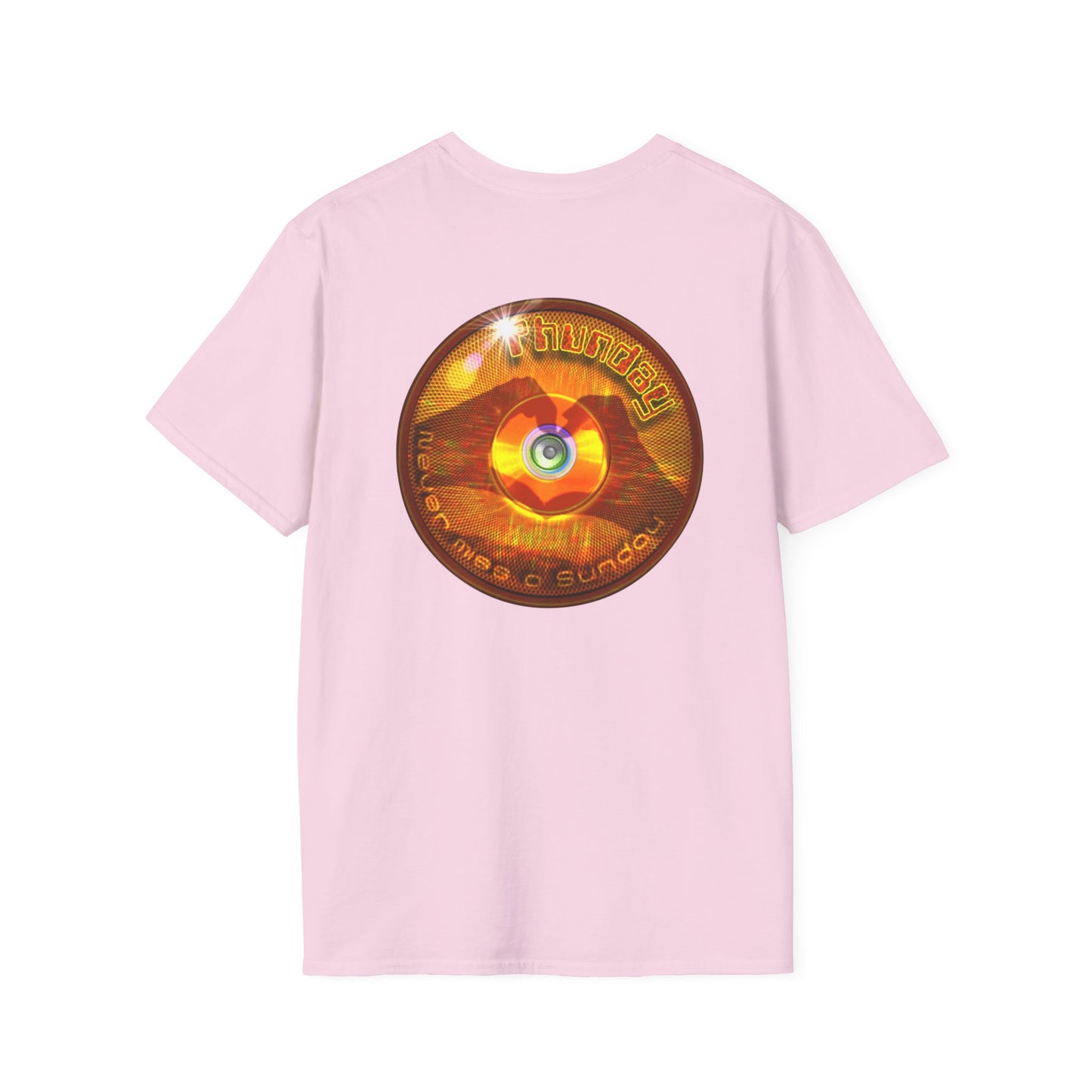 Classic Donut Tee - Unisex Soft-Style - "Sunday Phunday" - series 1.0 - variant 2 - gold donut