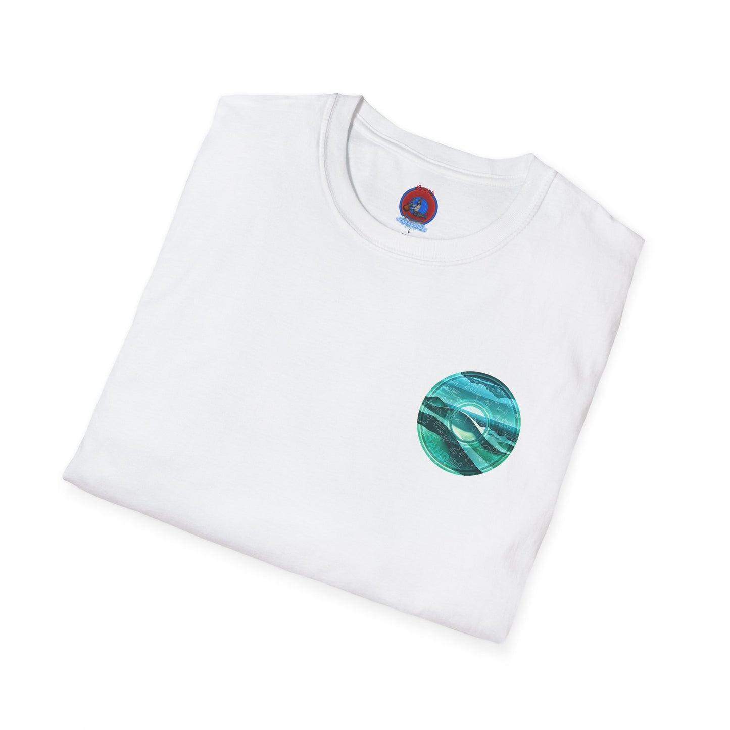 Classic Donut Tee - Unisex Soft-Style - "The Equating Donut " - series 1.0  - teal donut