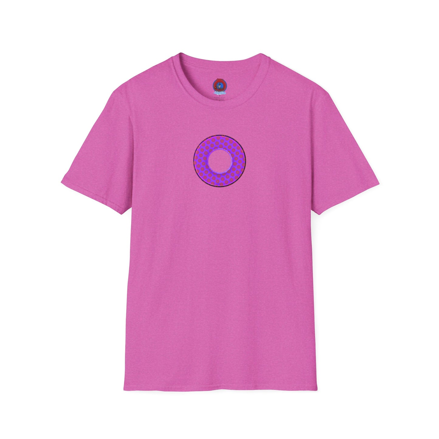 Plain Donuts/Unisex Soft-Style - "Plain Electric Paradoxical Donuts" - bright purple/red donuts