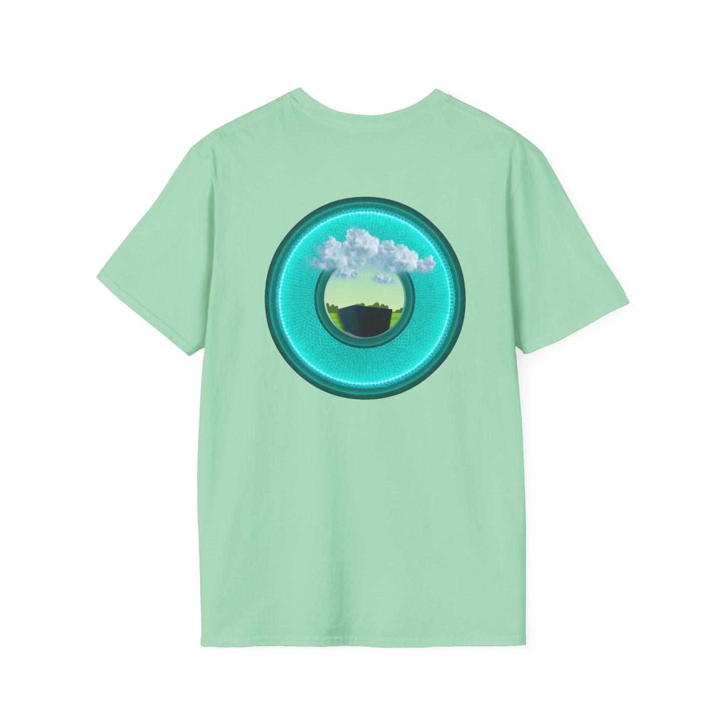 Classic Donut Tee - Unisex Soft-Style - "Got Rhombus?" - series 1.0  - variant 1 - turquoise/teal donut
