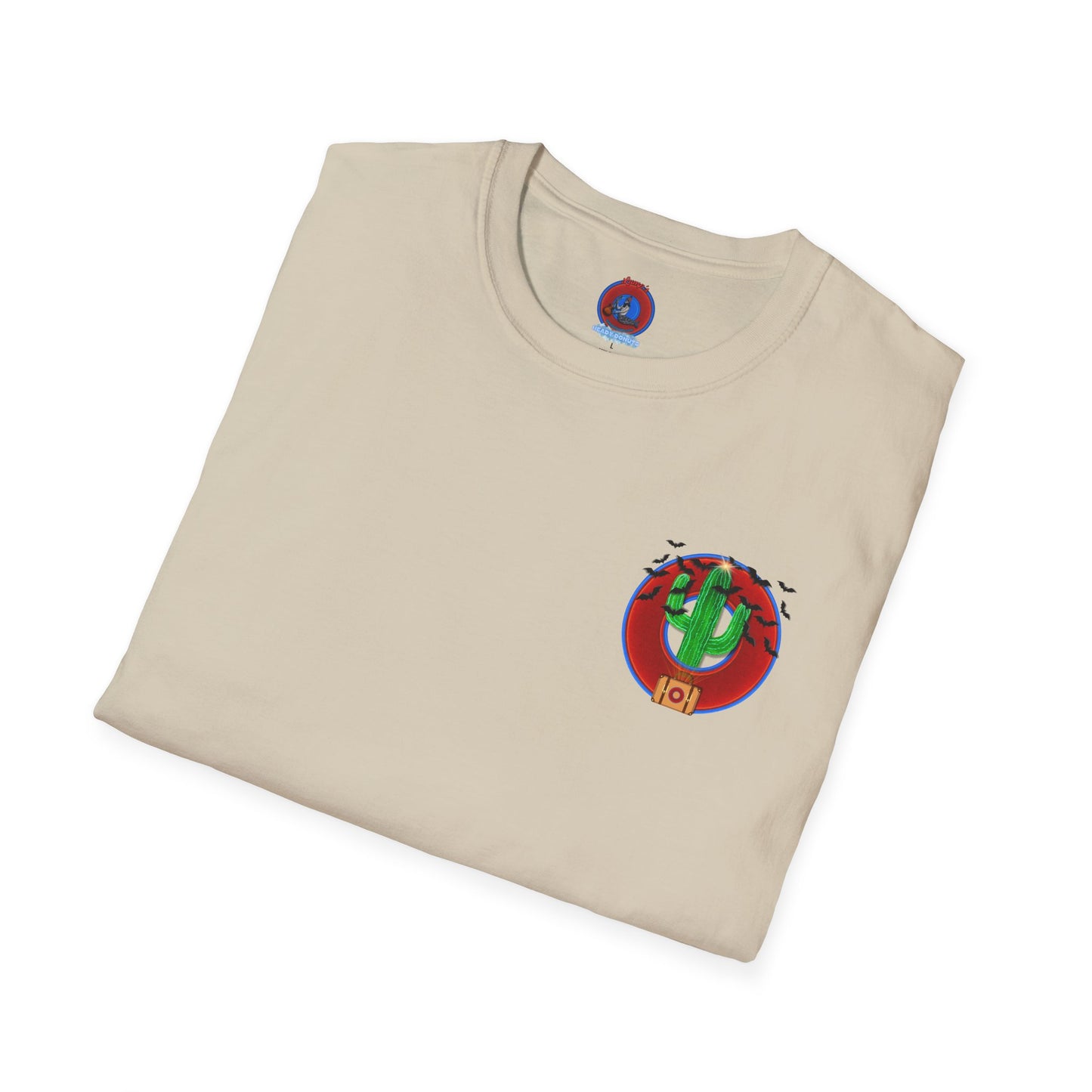 Classic Donut Tee - Unisex Soft-Style - "Raoul Duke's Sinfully Delicious Donut" - vivid red donut