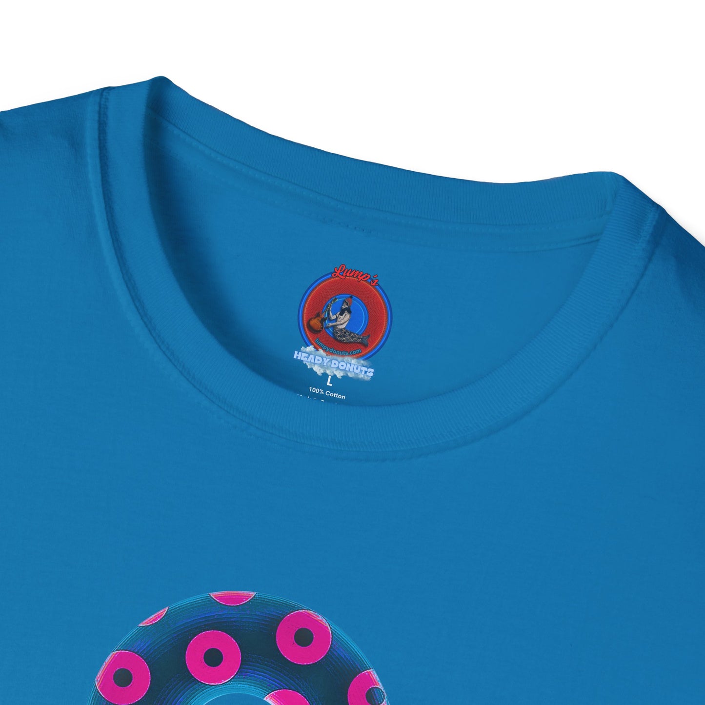 Plain Donuts/Unisex Soft-Style - "Plain Blimpy Paradoxical Donuts" - royal blue/vivid magenta donuts