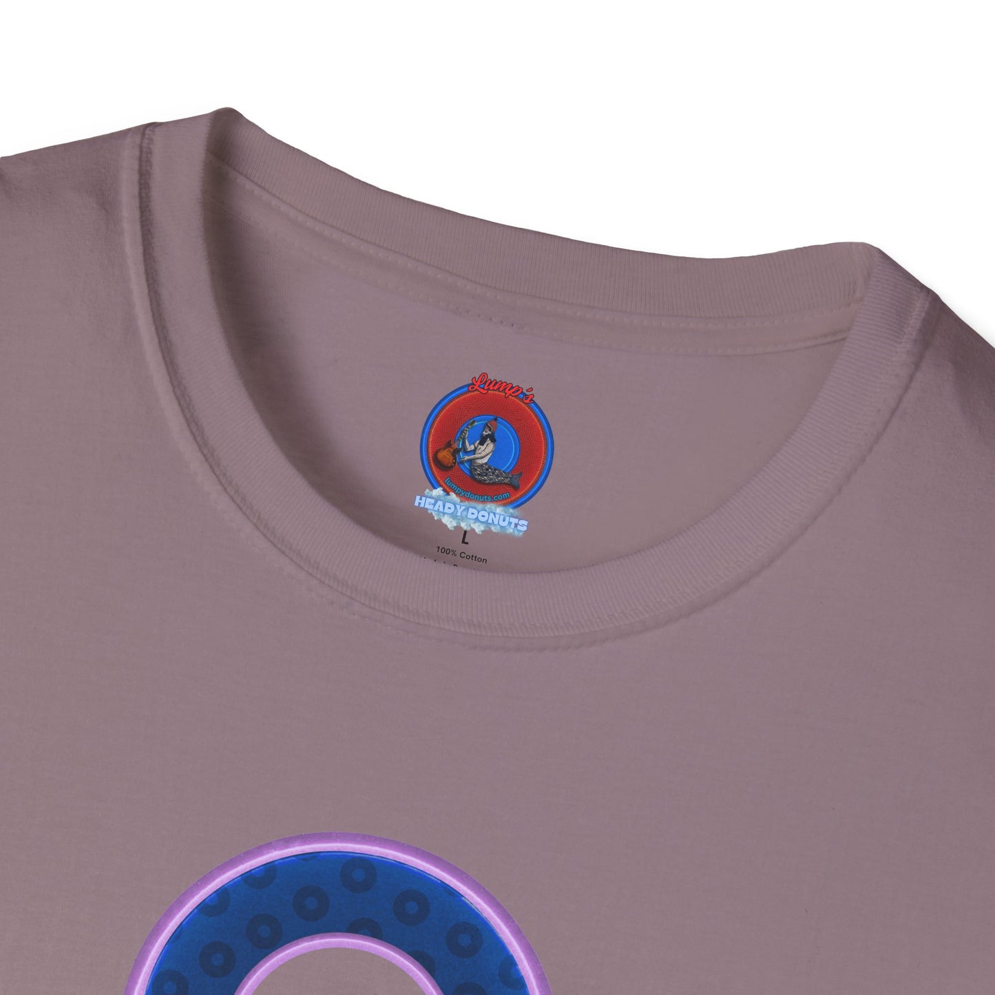 Plain Donuts/Unisex Soft-Style - "Plain Wide Mouthed Paradoxical Donuts" - dark blue/light purple donuts