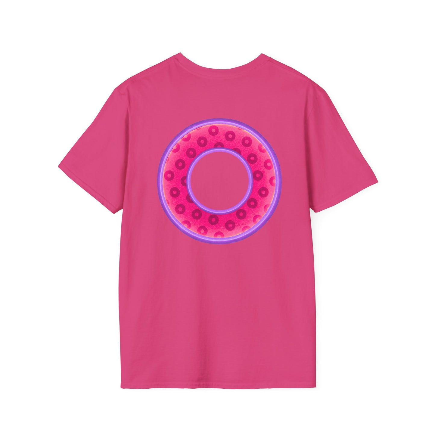 Plain Donuts/Unisex Soft-Style - "Plain Wide Mouthed Paradoxical Donuts" - magenta/light purple donuts