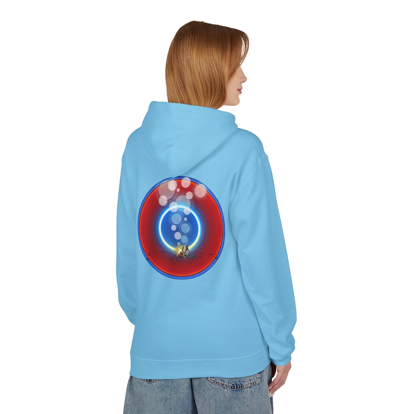 Fleece Harry Hoodies [Midweight Soft-style] - "The Bubbler's Donut" - w/rustic red donuts