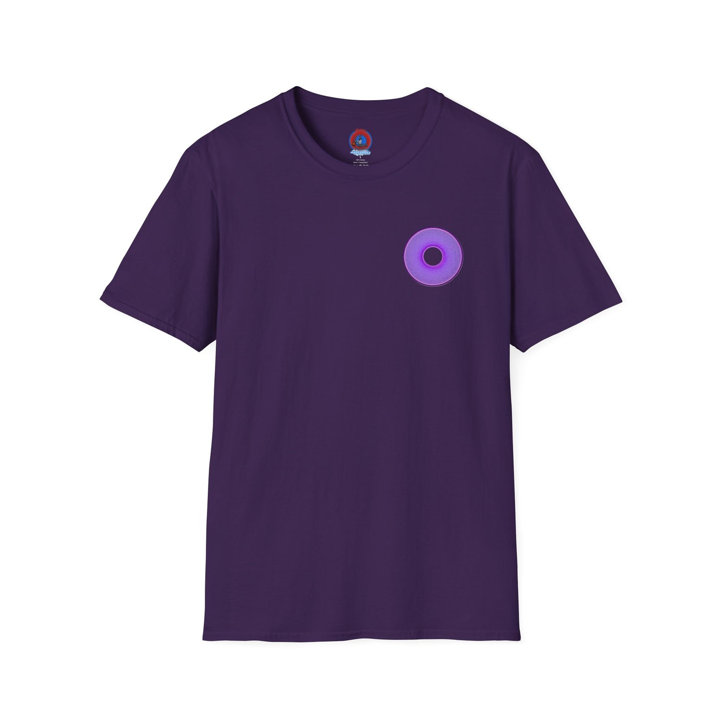 Classic Donut Tee - Unisex Soft-Style - "The Joker's Personal Tees - Troubadour Edition" - series 1.0 - variant 1 - purple donut