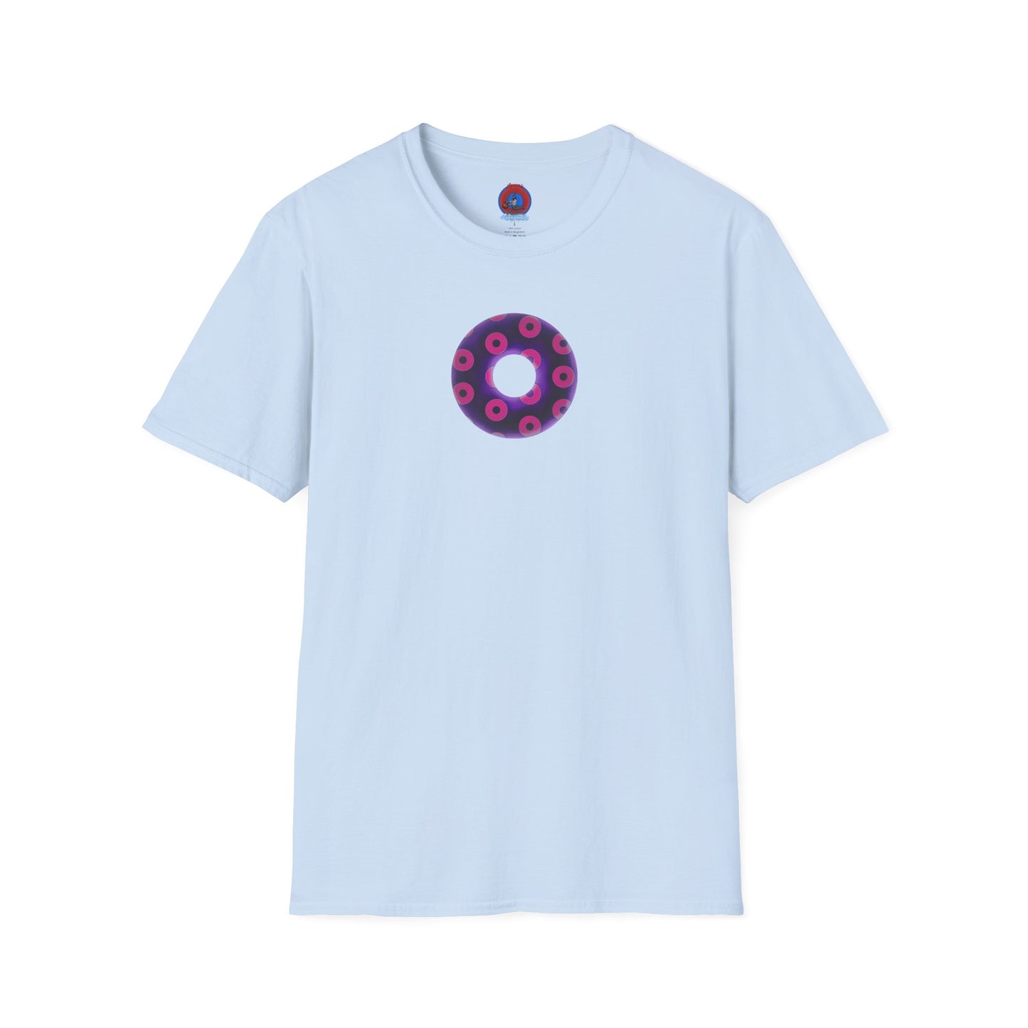 Plain Donuts/Unisex Soft-Style - "Plain Blimpy Paradoxical Donuts" - dark purple/bright magenta donuts