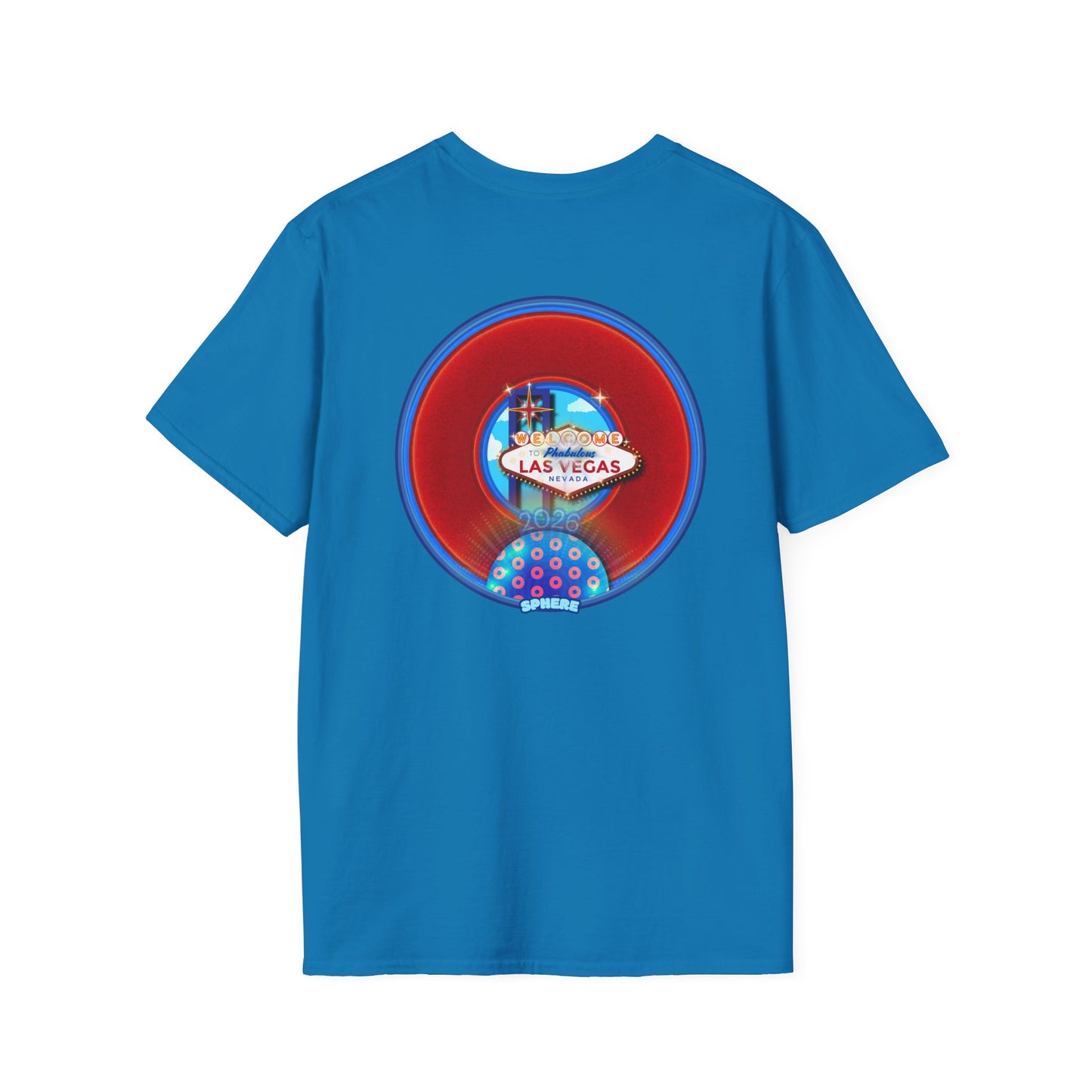 Classic Donut Tee - Unisex Soft-Style - "Viva Las Vegas Donut" - vivid red donut