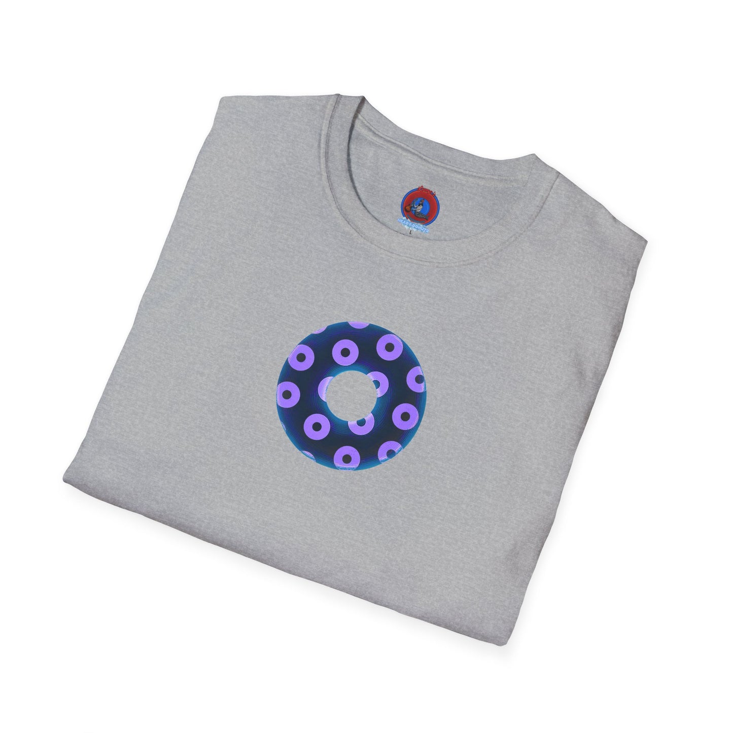 Plain Donuts/Unisex Soft-Style - "Plain Blimpy Paradoxical Donuts" - dark blue/bright purple donuts
