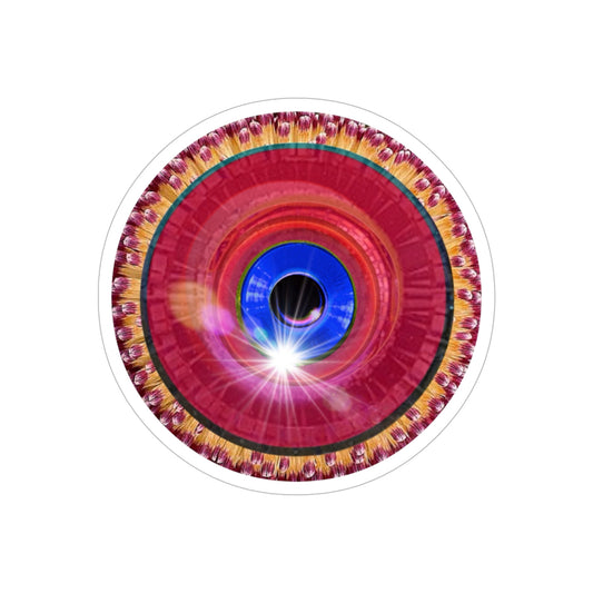 Donut Bumper/Outdoor Sticker - Gotta Donut?" - series 1.0 - teal donut - [Die-Cut] 6"x 6"