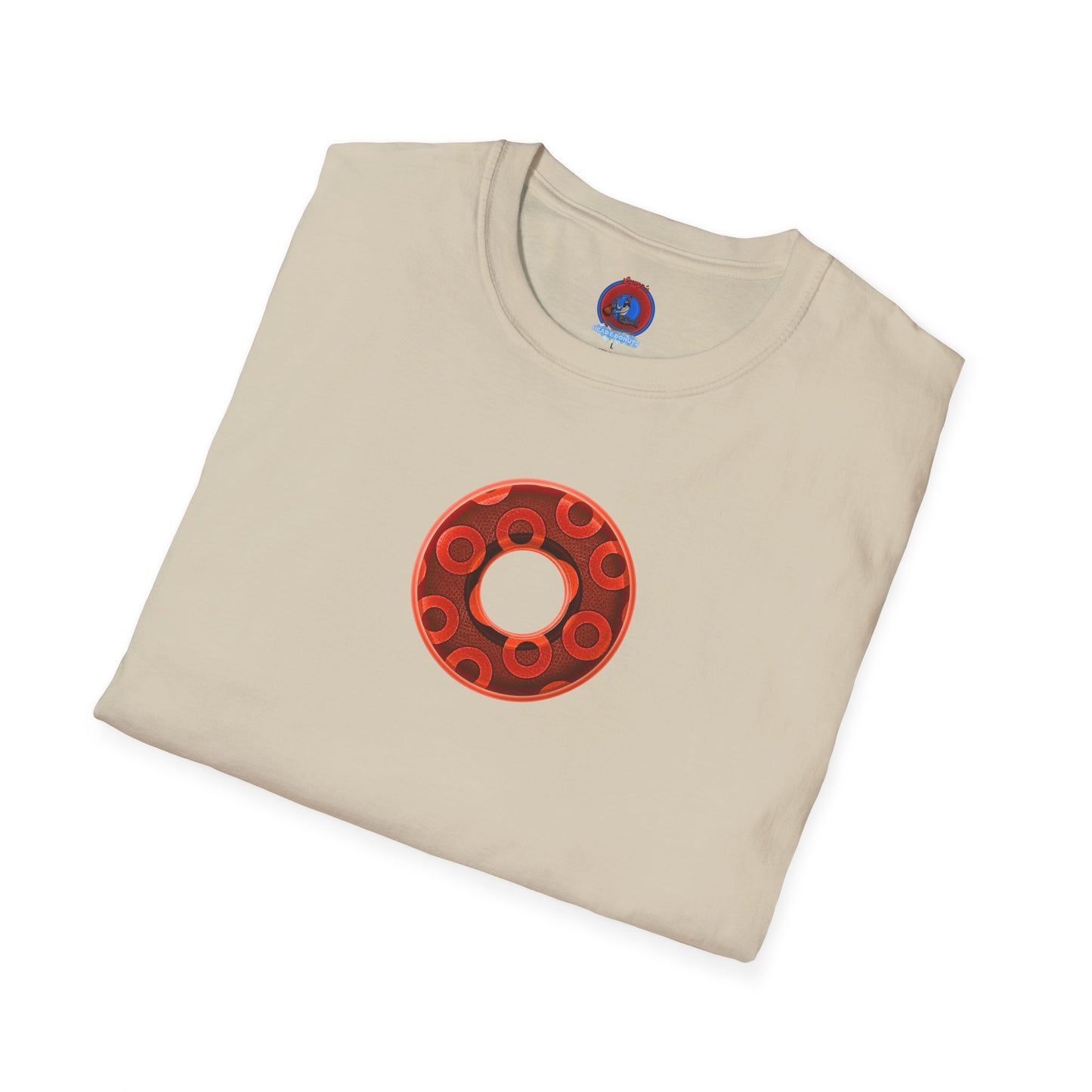 Plain Donuts/Unisex Soft-Style - "Plain Rustic Paradoxical Donuts" - red/dark red donuts