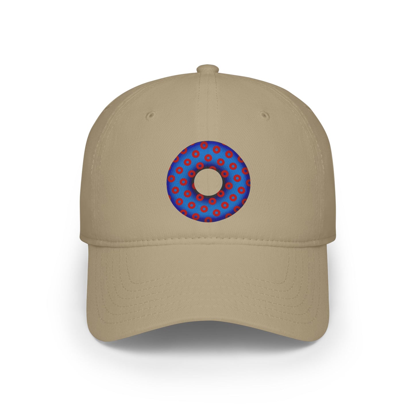 Lumpy Donut Baseball Cap - "Plain [Mary] Jane" - traditional blue/red paradoxical donut w/